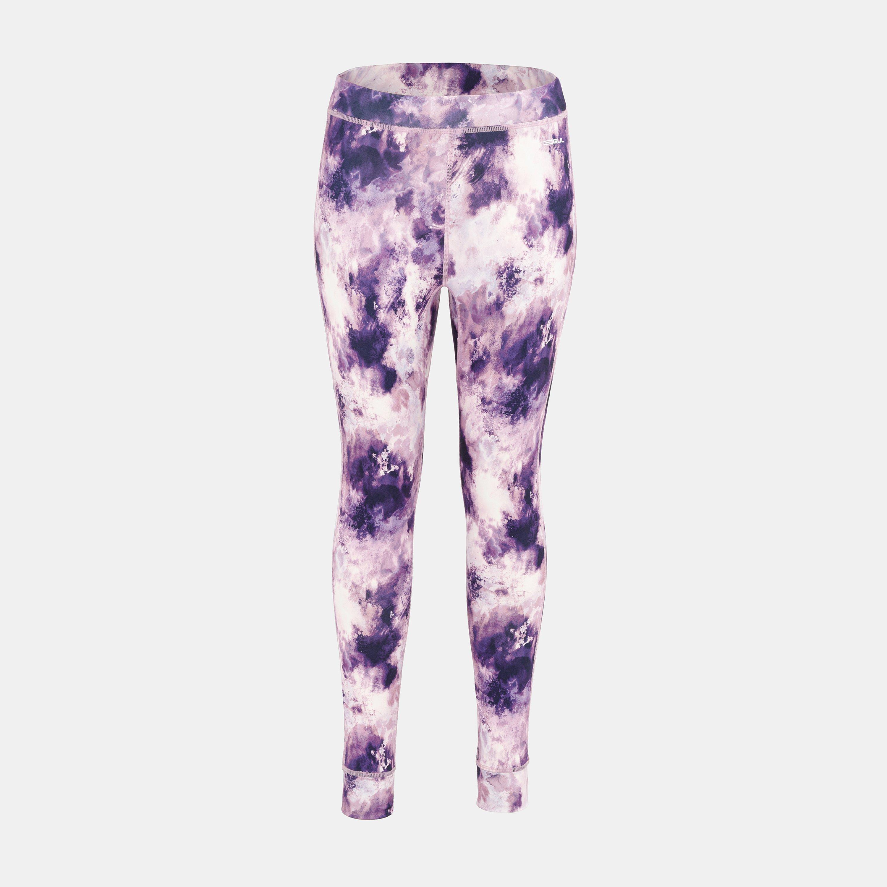 Pink AOP - Gul - Women's Powder Mid Rise Full Length Slim Fit Baselayer Leggings - 1