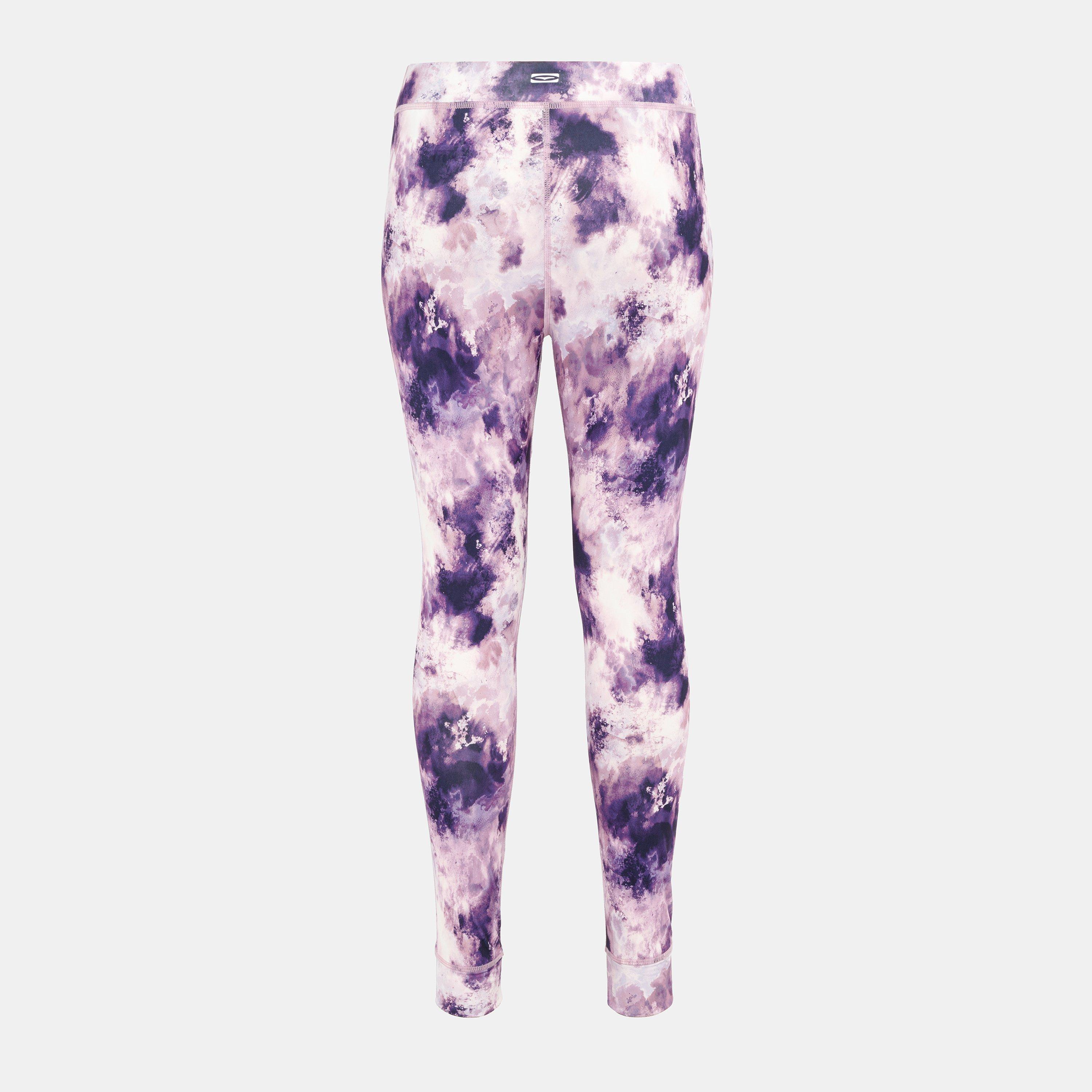 Roze AOP - Gul - Powder Mid Rise Full Length Slim Fit Baselayer Leggings - 2