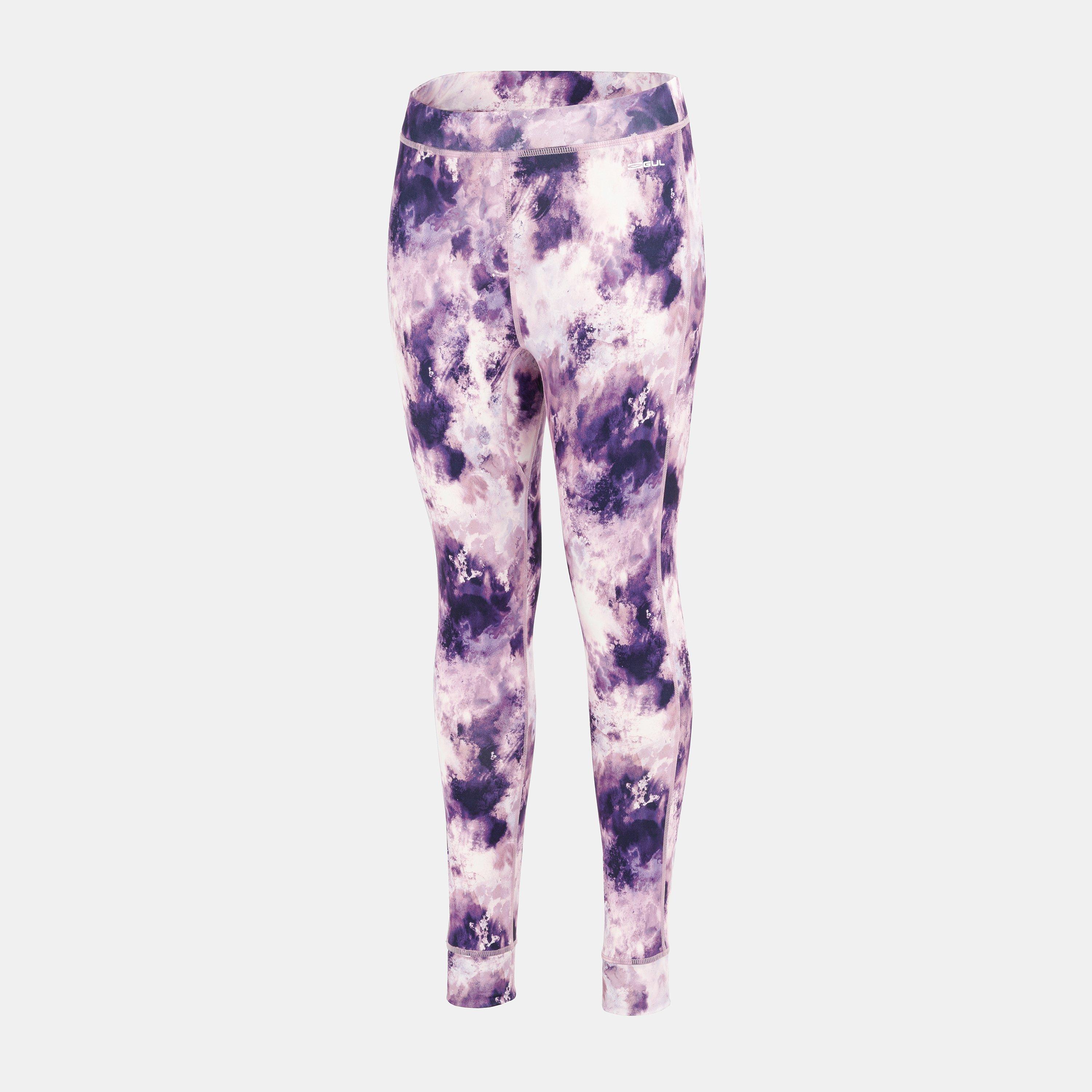 Roze AOP - Gul - Powder Mid Rise Full Length Slim Fit Baselayer Leggings - 3