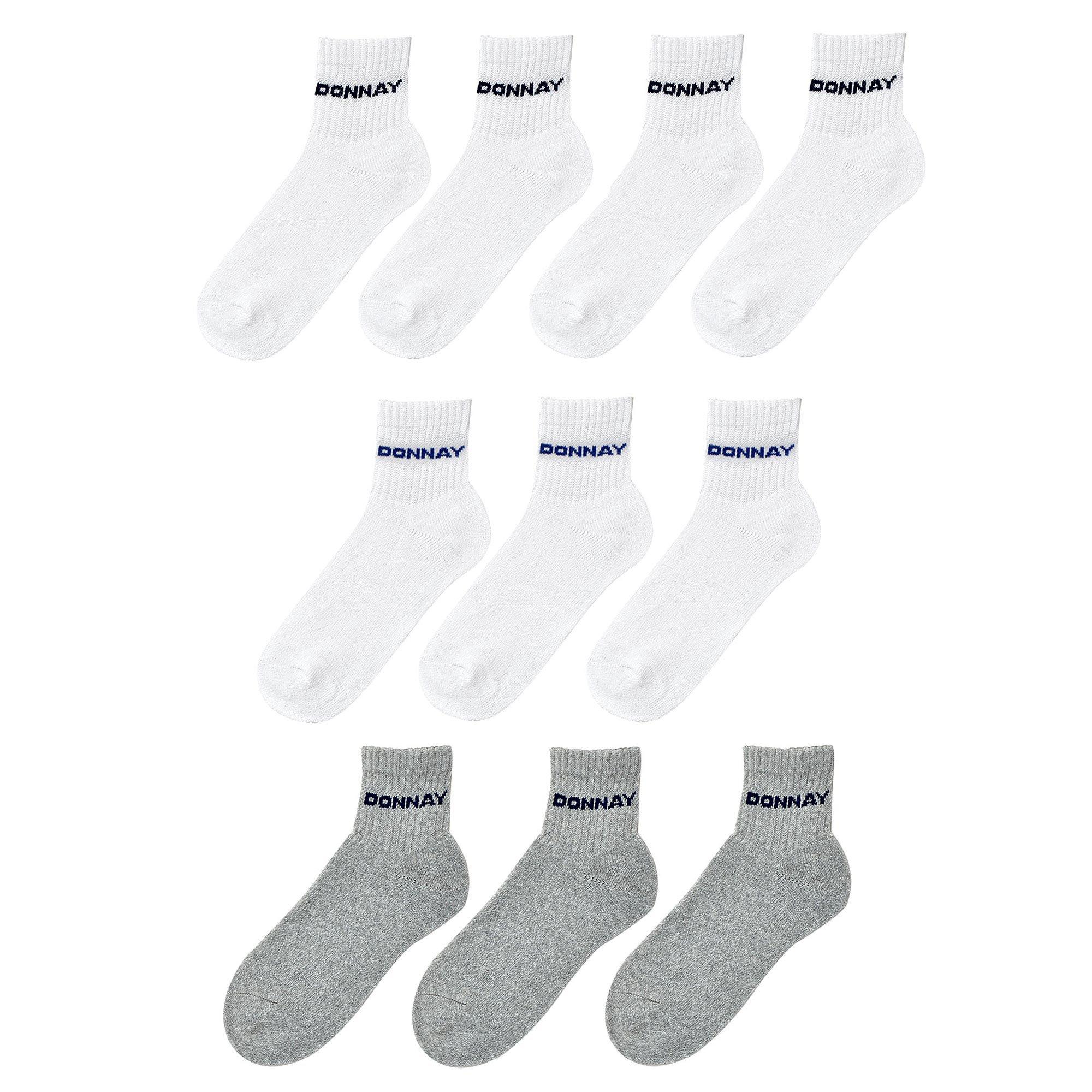 Donnay  Kids 10 Pack Quarter Socks Childrens - White - Chd C8-C13
