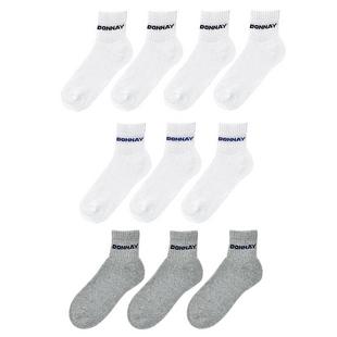 White - Donnay - Quarter Socks 10 Pack Childrens - 1