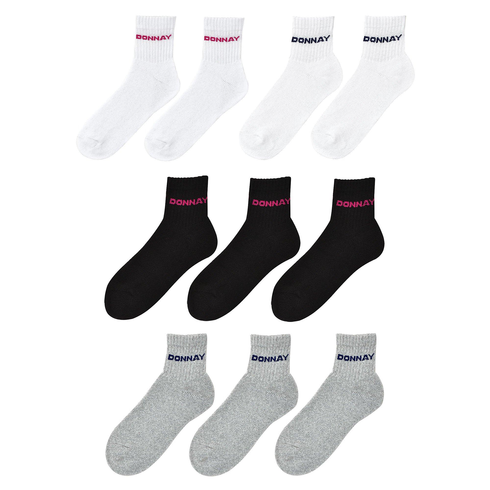 Donnay  Kids 10 Pack Quarter Socks Childrens -  Asst - Chd C8-C13