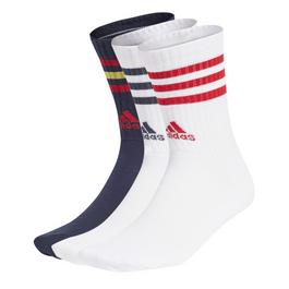 adidas 3 Stripes Cushioned Adults Crew Socks