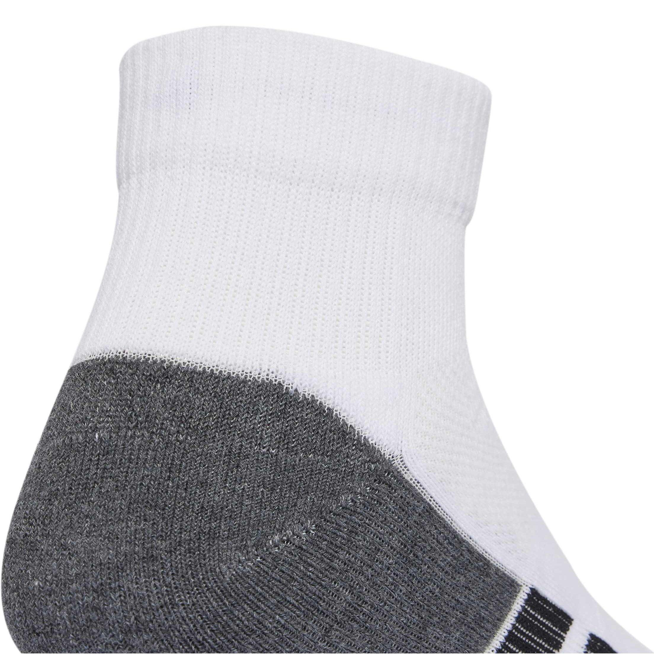 White/Black - adidas - Unisex Cushioned Cotton Quarter Socks 3 Pack - 3