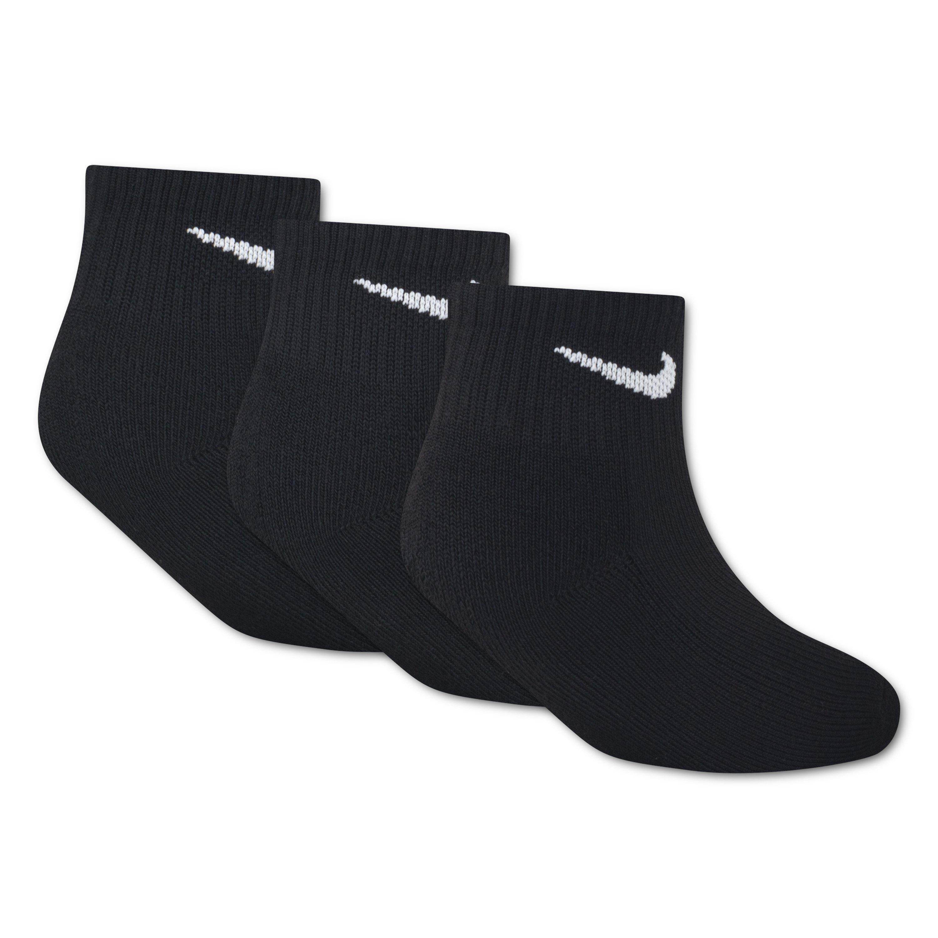 Black - Nike - Basic Quater Socks 3-Pack Childrens - 2