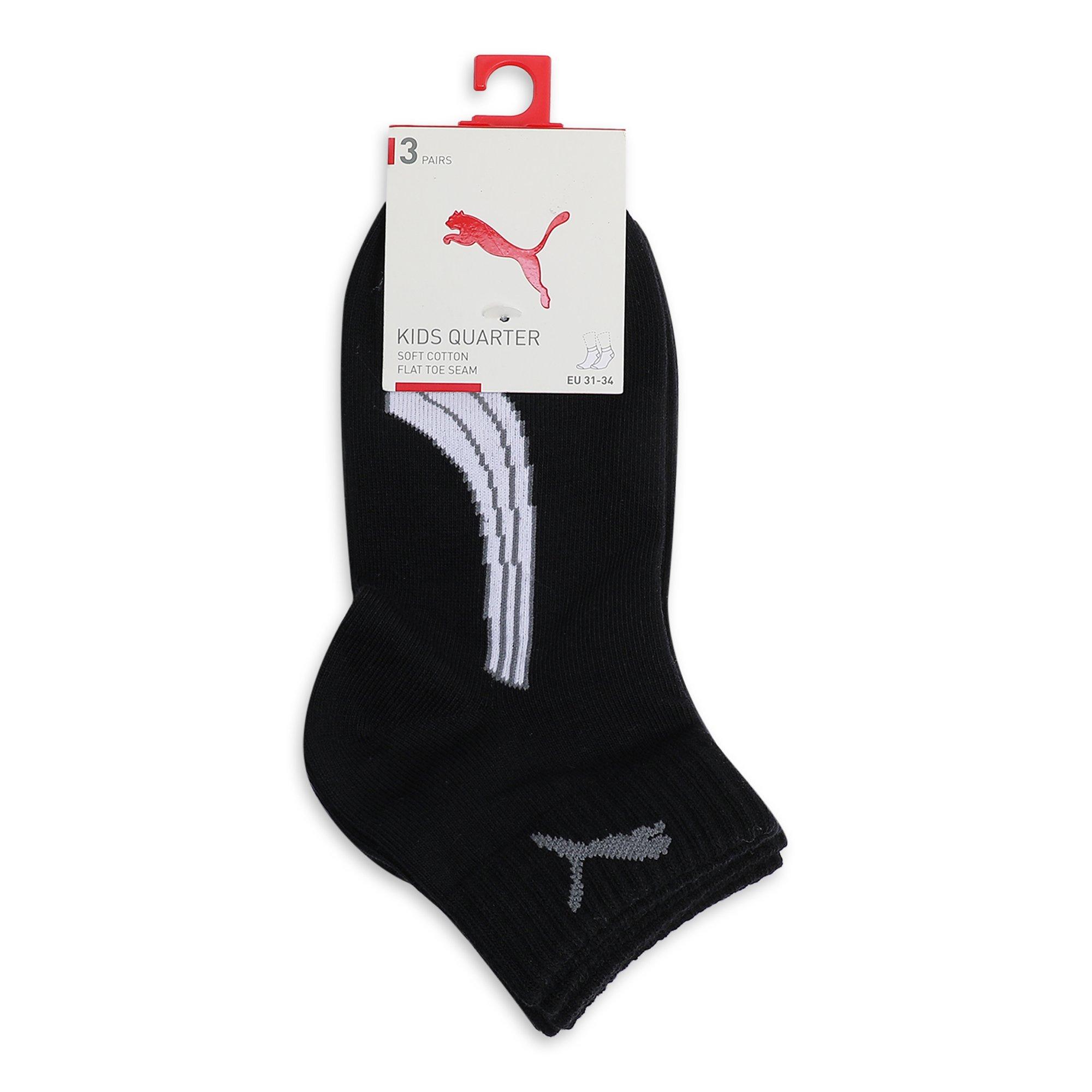 Black - Puma - Quarter Socks 3-Pack Juniors - 1