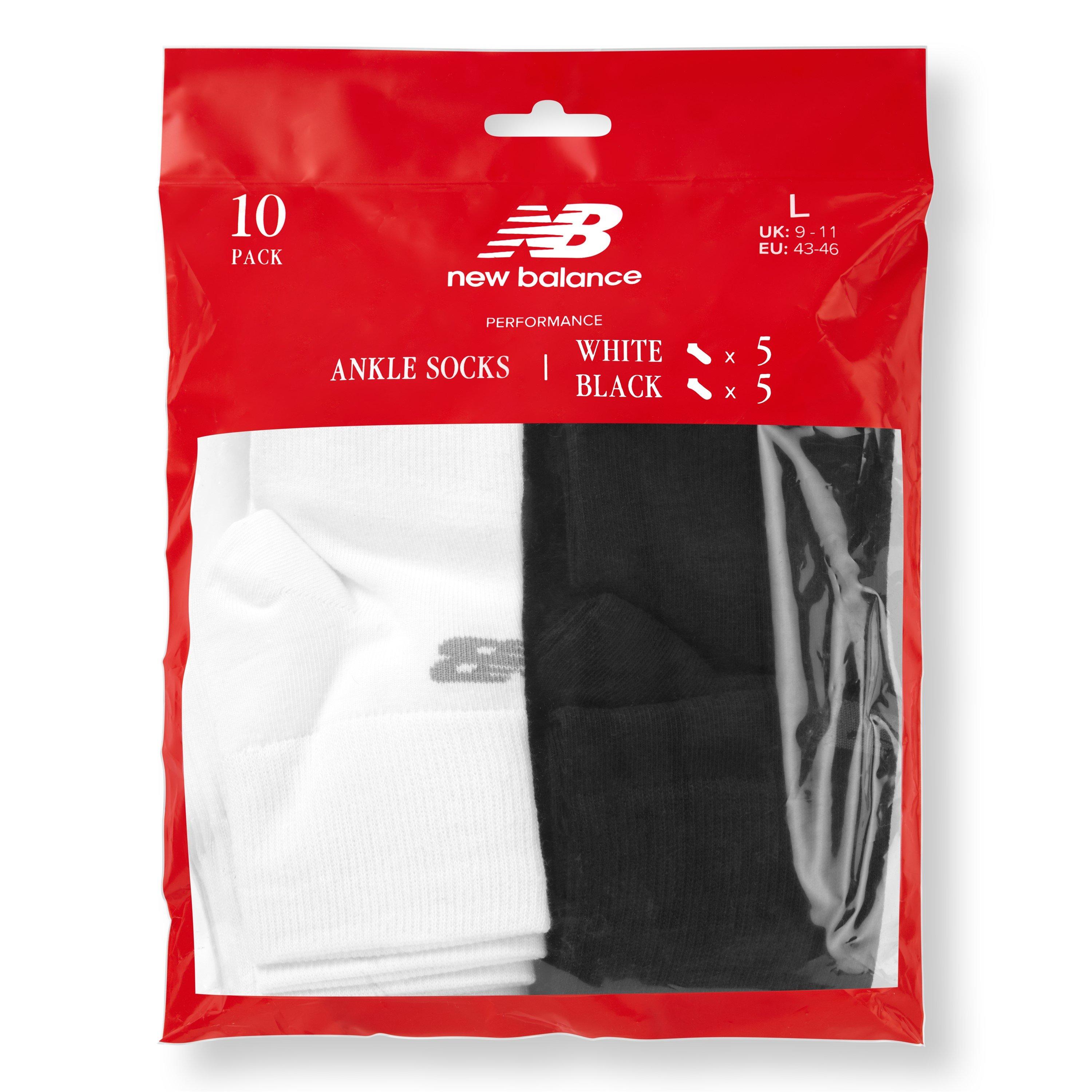 White/Black - New Balance - Ankle Socks 10 Pack - 3