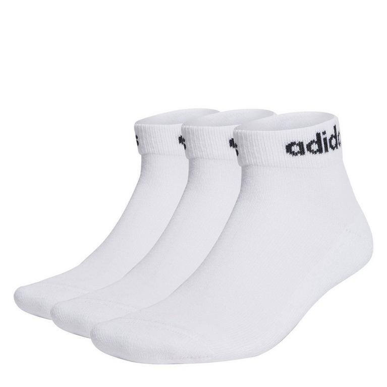 Blanc/Noir - adidas - Essentials Ankle 3 Pack Socks - 1