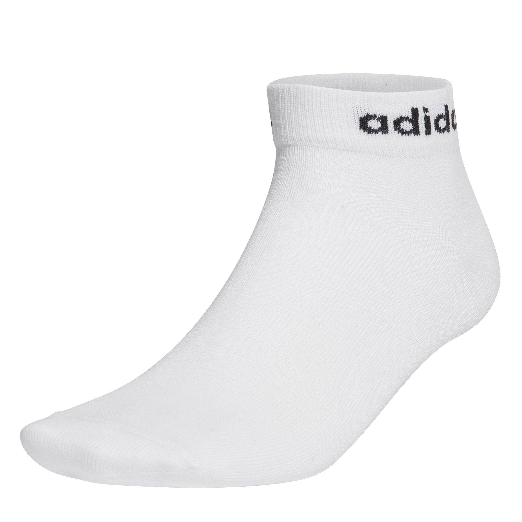 White/Black - adidas - Essentials Ankle 3 Pack Socks - 2