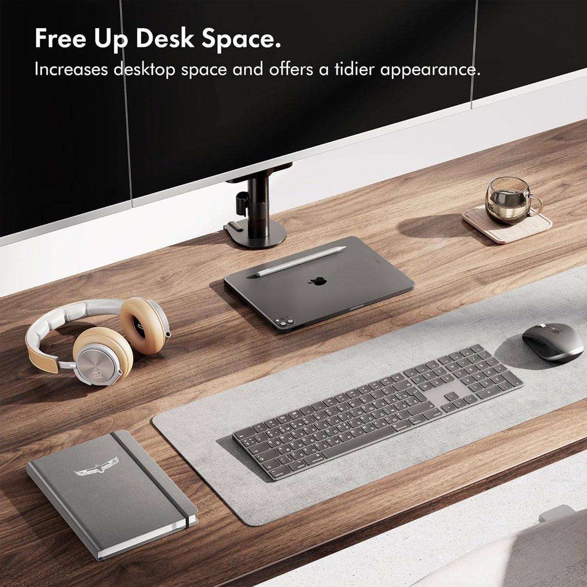 Black - VonHaus - 17-27 Gas Triple Monitor Arm - 5