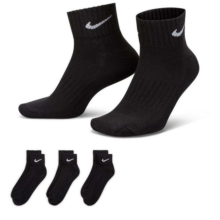 Noir - Nike - Cushion Training Ankle Socks (3 Pairs) - 1