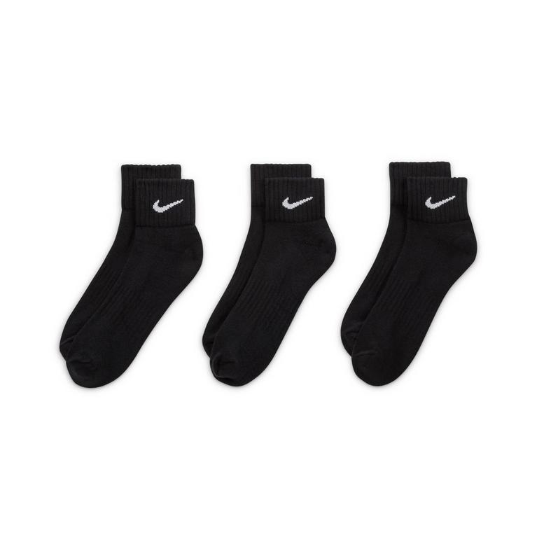Noir - Nike - Cushion Training Ankle Socks (3 Pairs) - 6