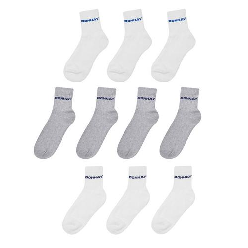 White - Donnay - 10 Pack Quarter Socks Junior - 1