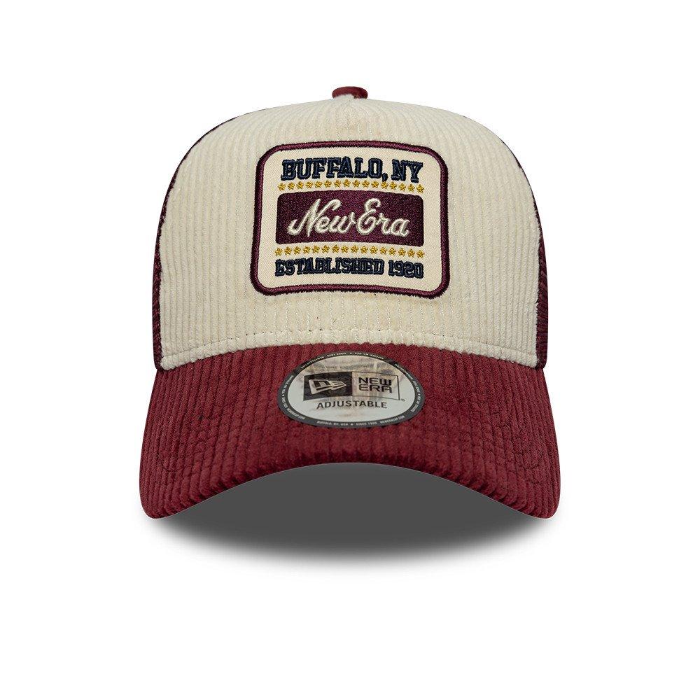 NE Maroon/Stone - New Era - Cord E-Frame Snapback Trucker Cap - 2
