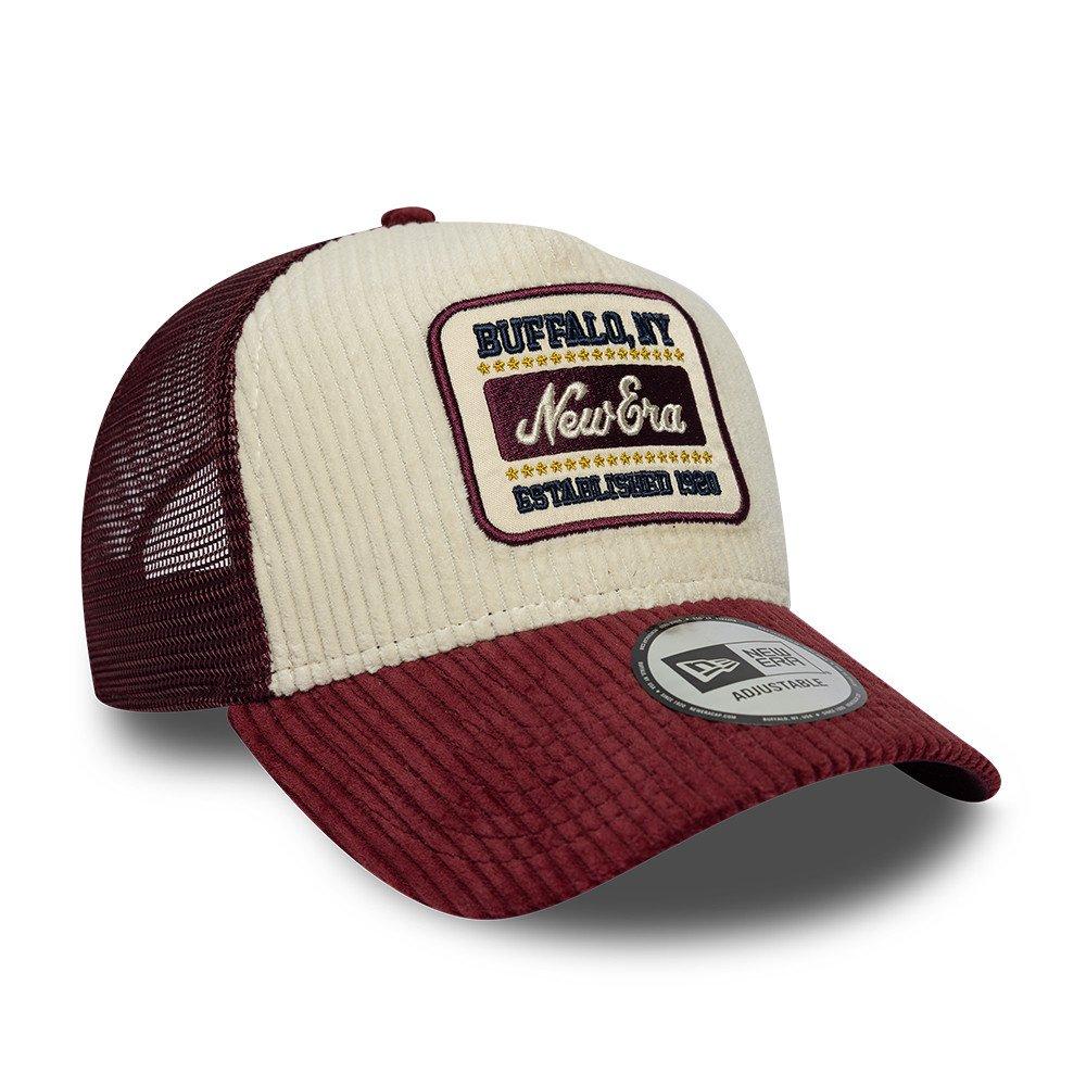 NE Maroon/Stone - New Era - Cord E-Frame Snapback Trucker Cap - 3
