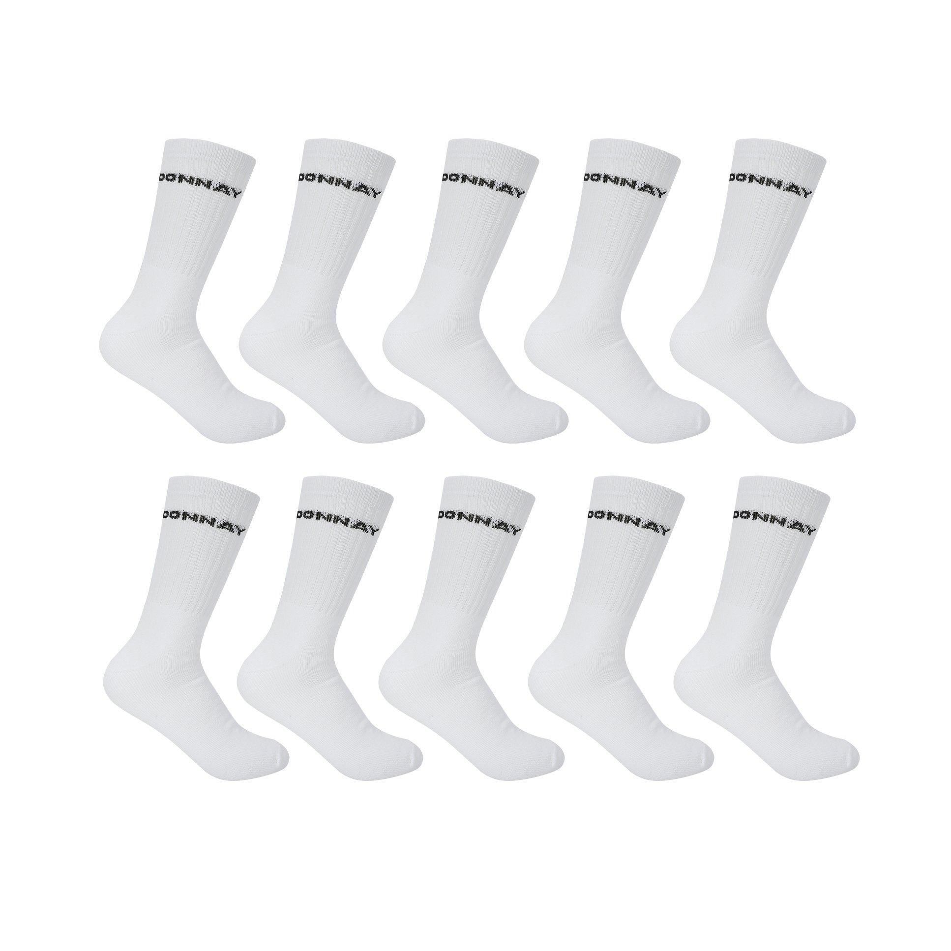 Donnay  10 Pack Quarter Socks - White - Mens 7-11