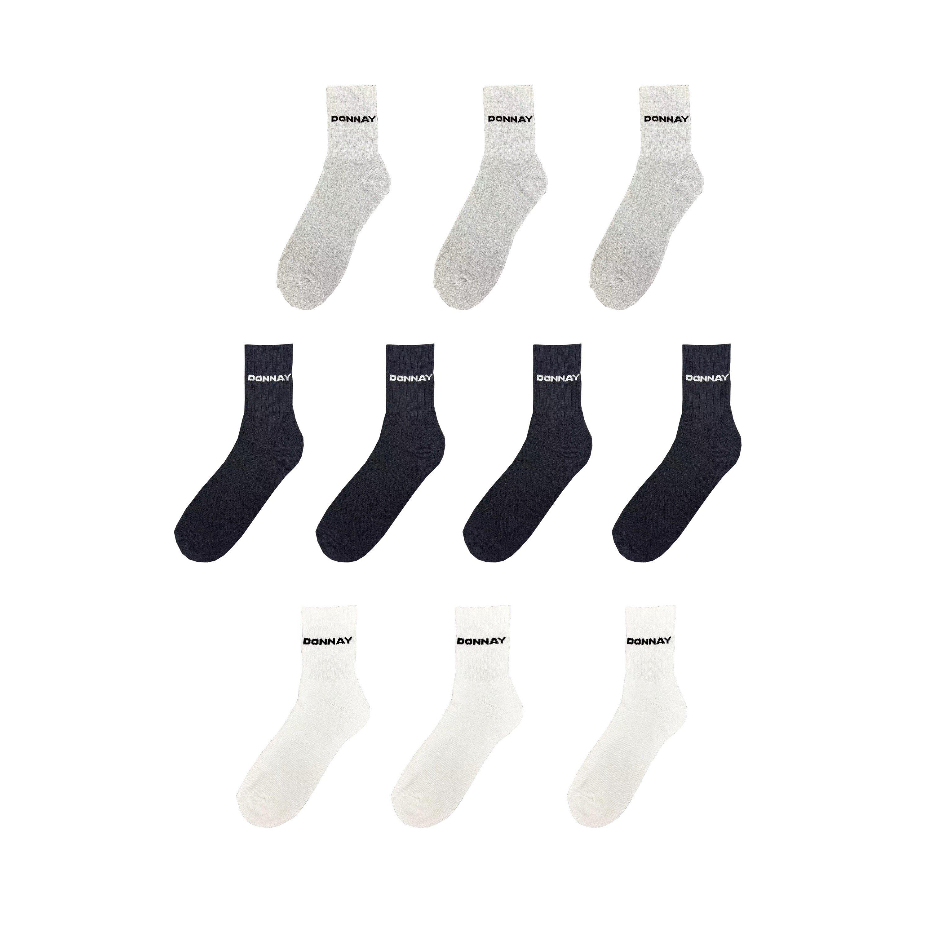 Donnay  10 Pack Quarter Socks -  Asst - Mens 7-11