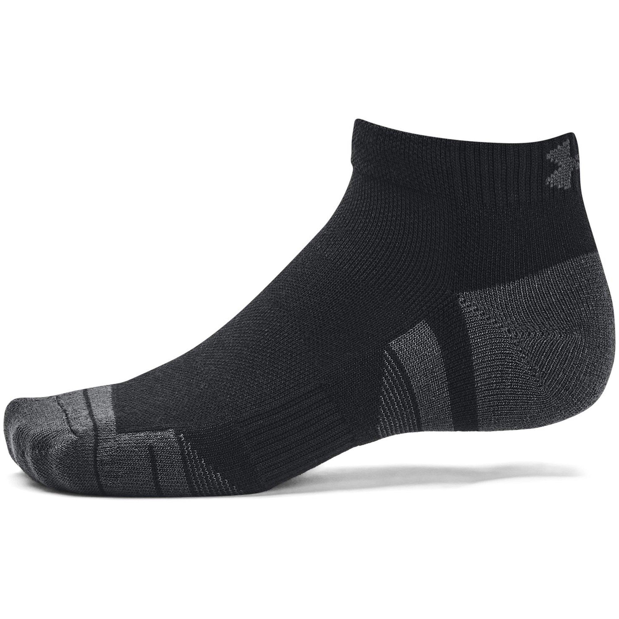 Black/Jet Gray - Under Armour - UA Tech 3pk Low Sock 19 - 4