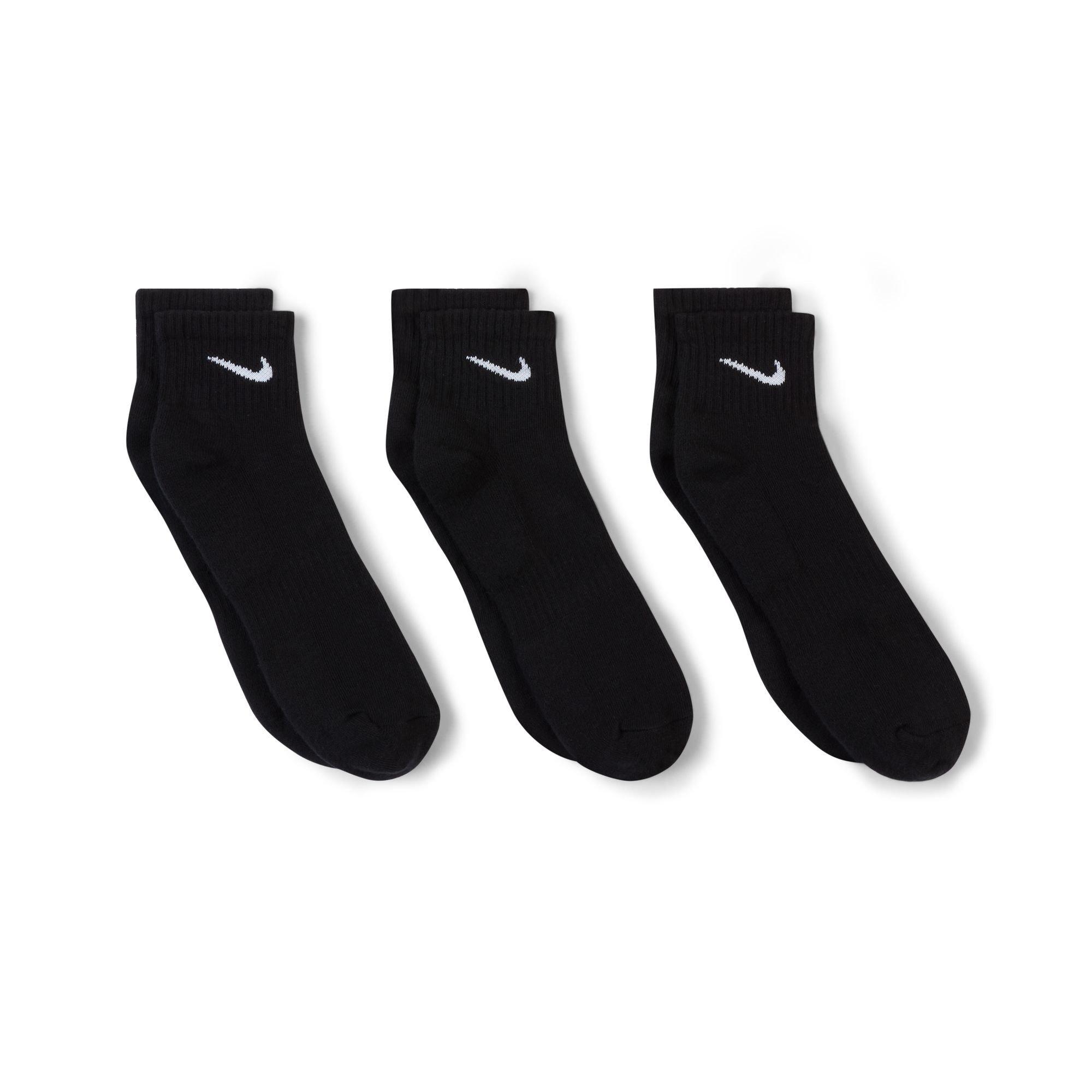 Black/White - Nike - Nike 3Pk Quarter Sox Jn00 - 5