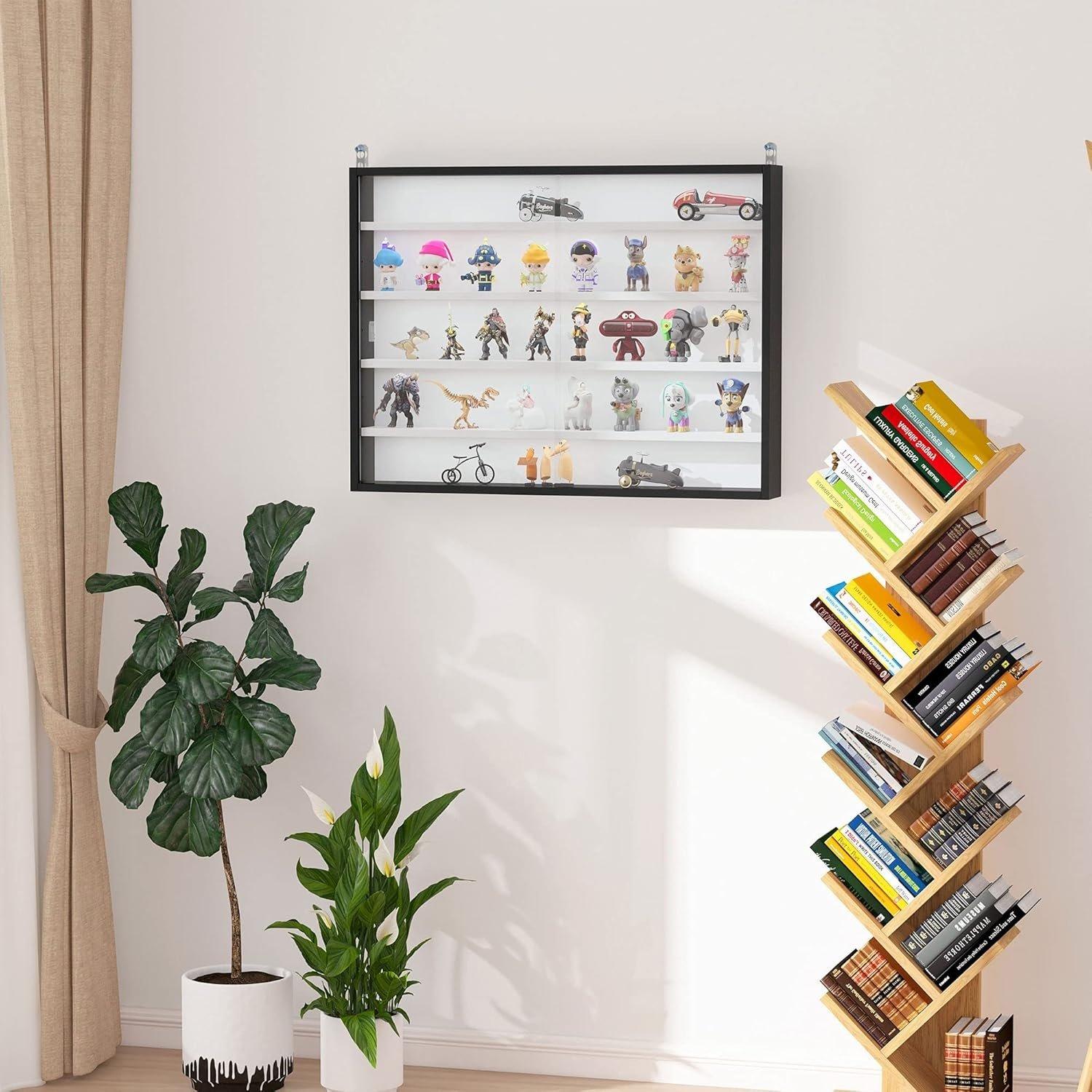 Black - HOMCOM - 5-Tier Wall Display Shelf Unit Cabinet¿ - 2