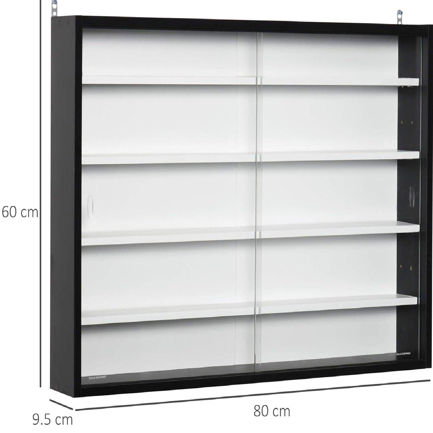 Black - HOMCOM - 5-Tier Wall Display Shelf Unit Cabinet¿ - 3