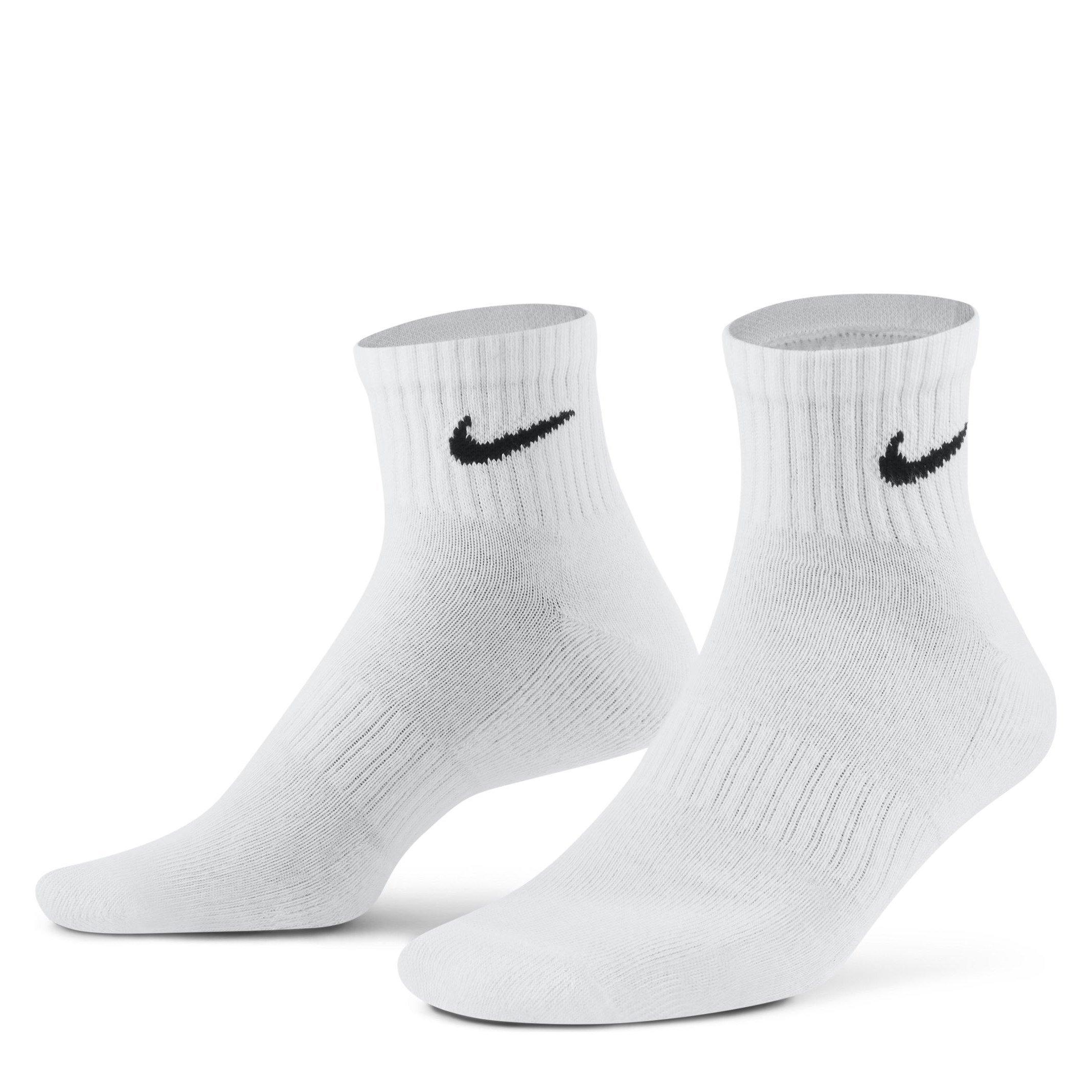 Wit/Zwart - Nike - Three Pack Quarter Socks Mens - 3