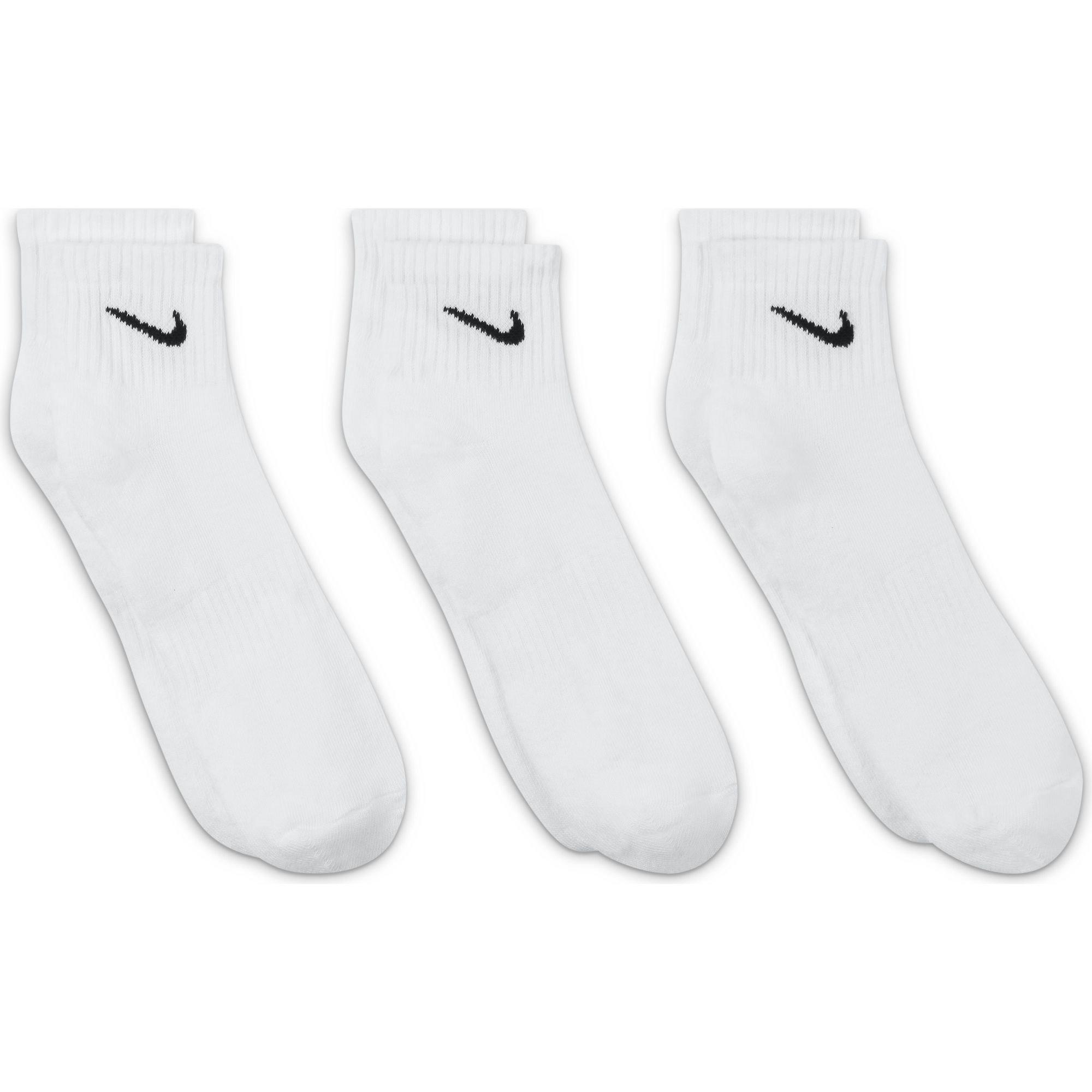 Wit/Zwart - Nike - Three Pack Quarter Socks Mens - 5