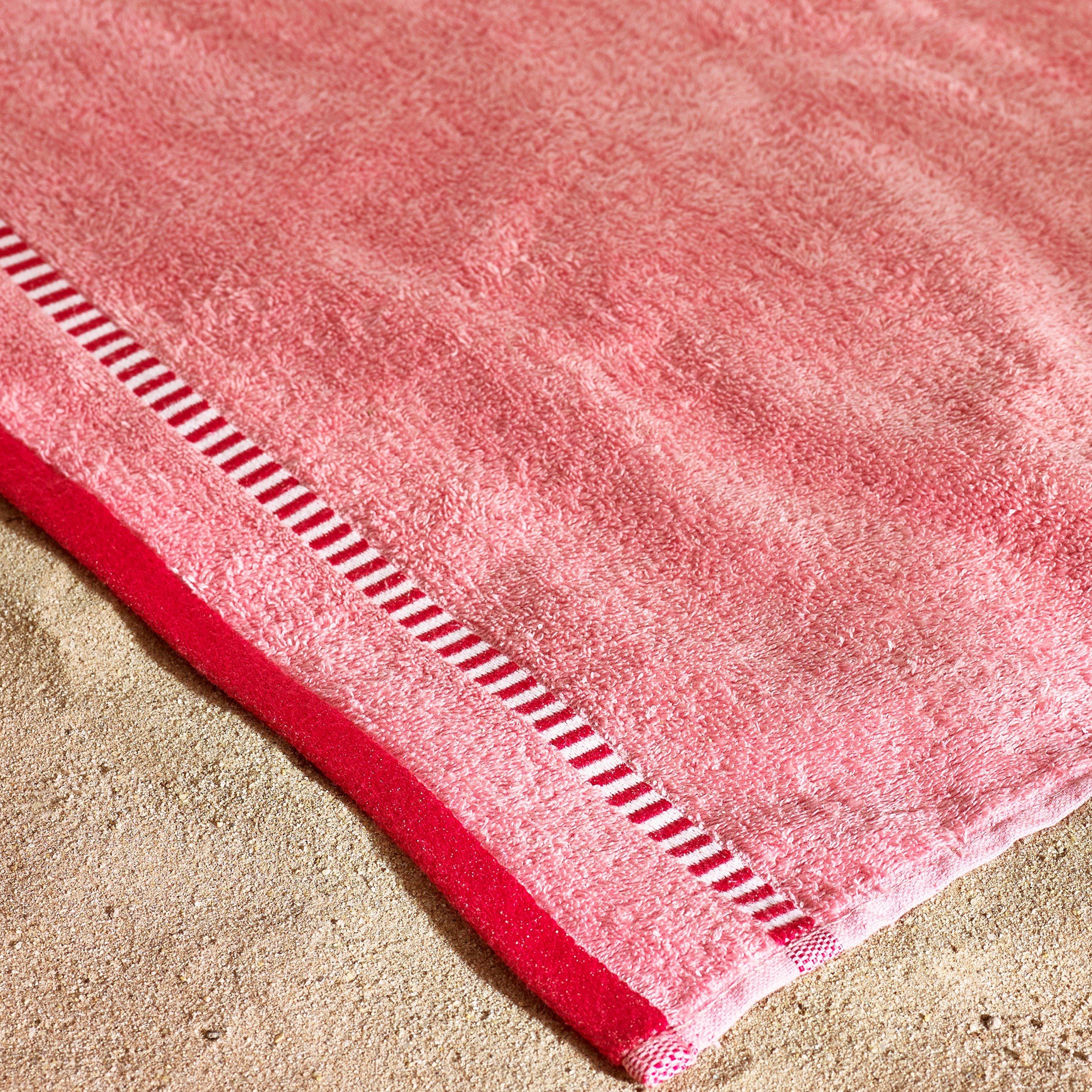 Coral - Catherine Lansfield - Beach Huts Cotton Extra Large Beach Towel - 3