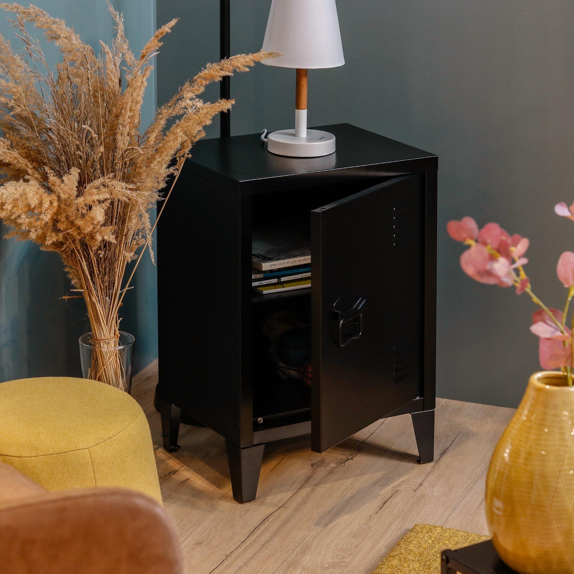 Black - Urban Meuble - Durable Metal Storage Cabinet - 2