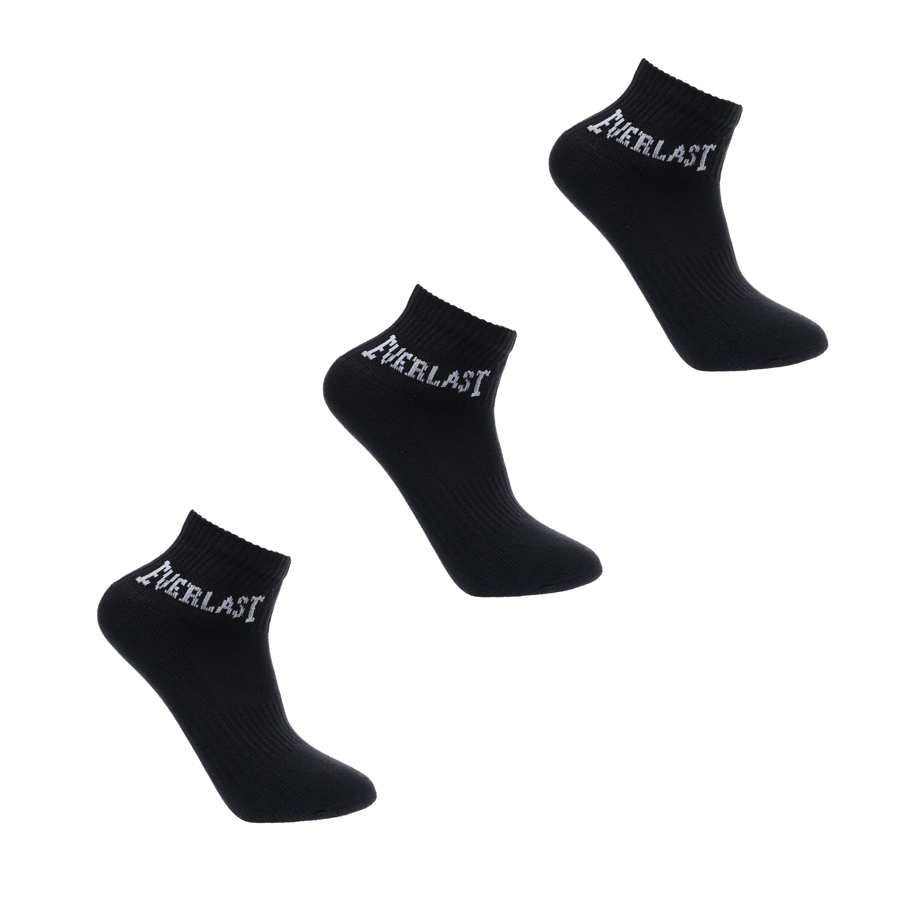 Black - Everlast - Quarter Socks 3 Pack Childrens - 1