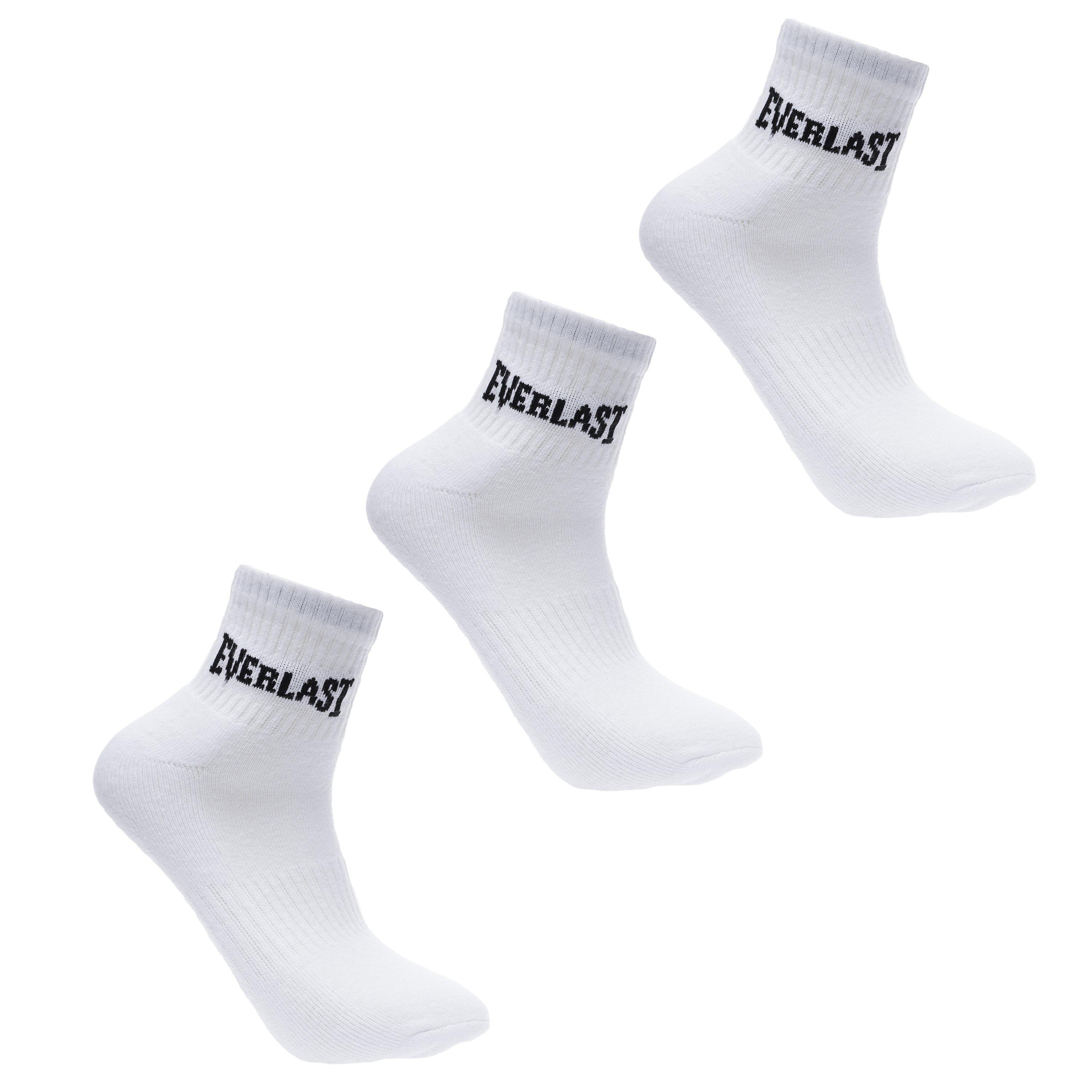 White - Everlast - Quarter Sock 3 Pack Ladies - 1