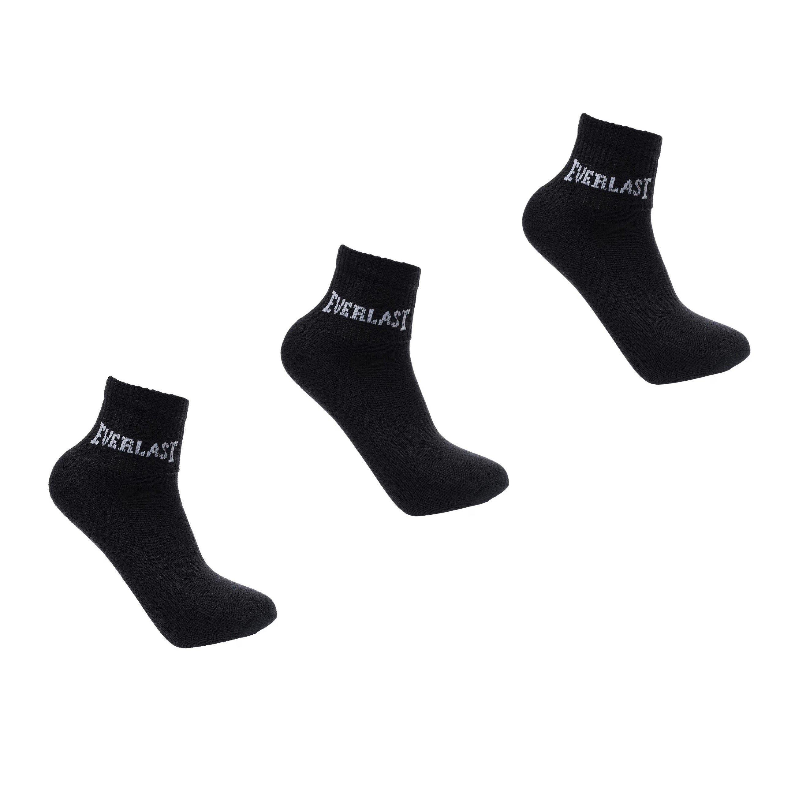 Preto - Everlast - Quarter Sock 3 Pack Ladies - 1