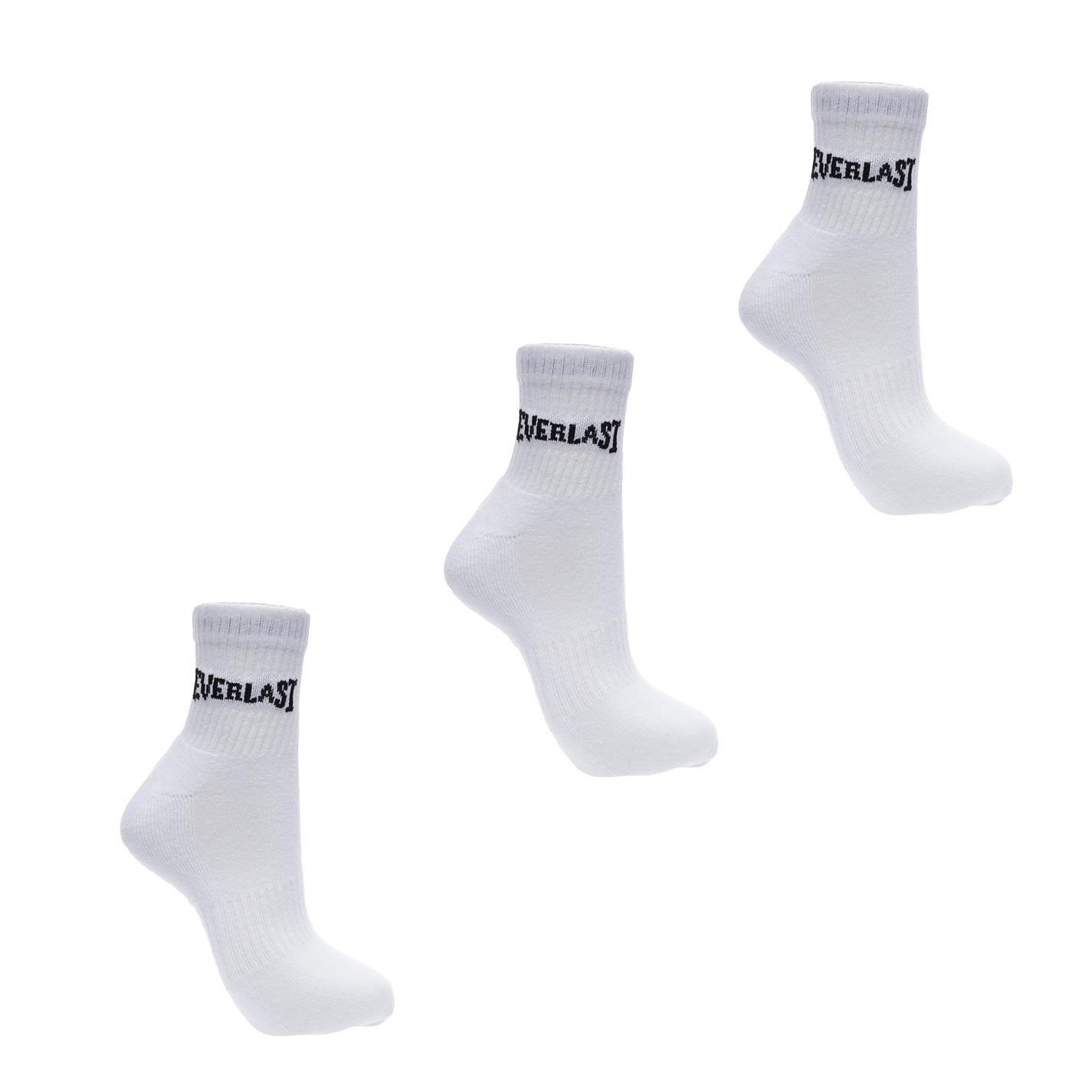 White - Everlast - Quarter Sock 3 Pack Mens 12+