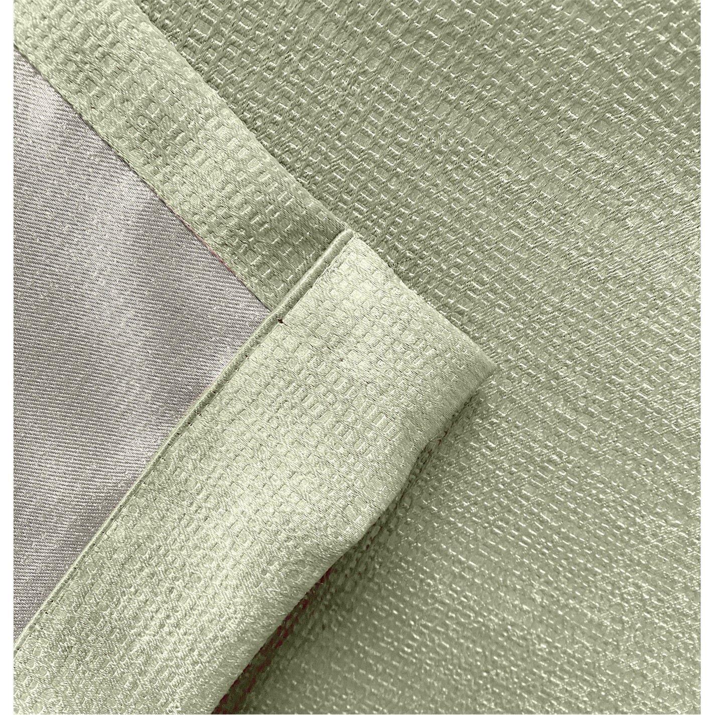 Light Green - Enhanced Living - Matrix Green Thermal Blockout Tape Top Curtain - 4