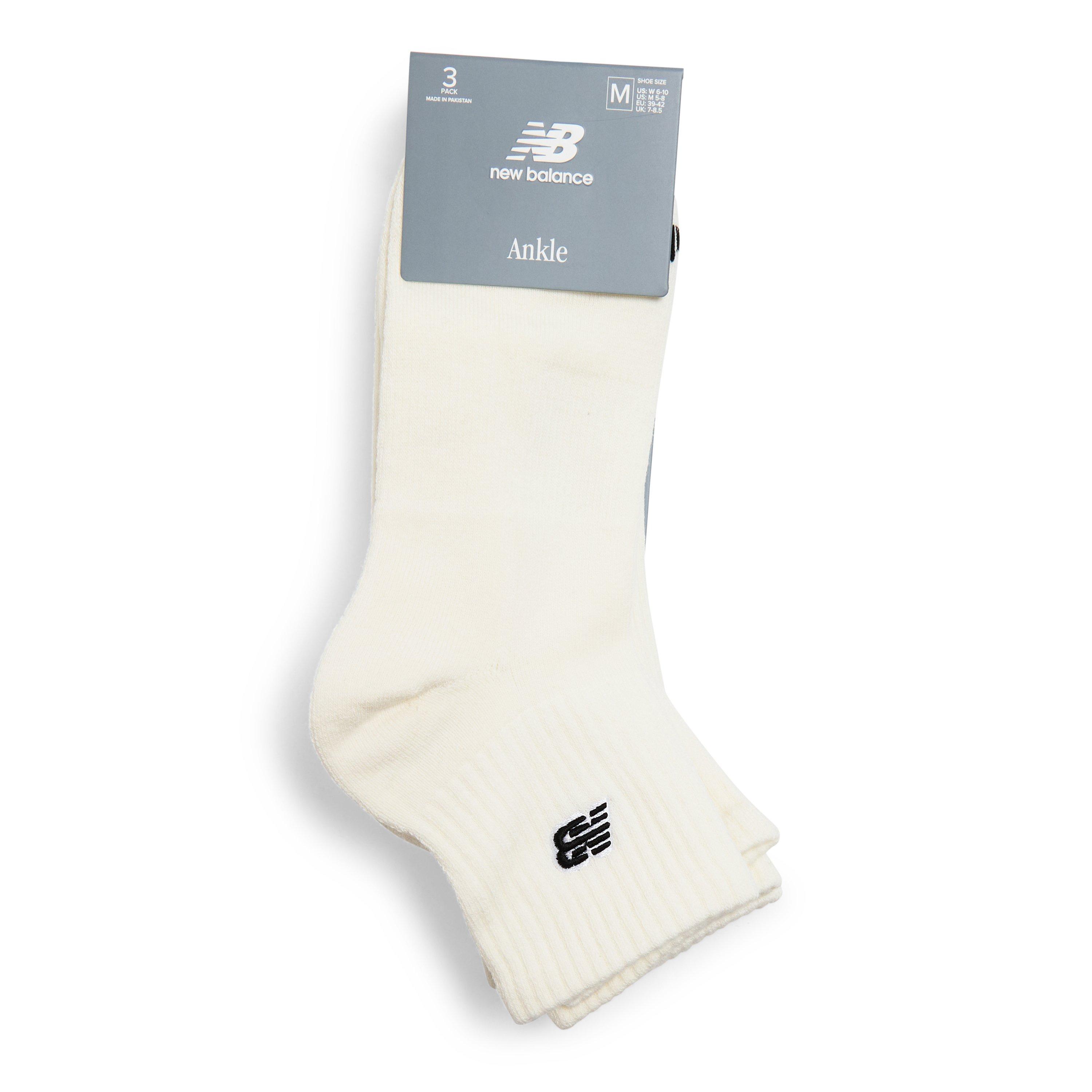 Off White - New Balance - Unisex Patch Logo Cotton Quarter Socks 3 Pack - 2