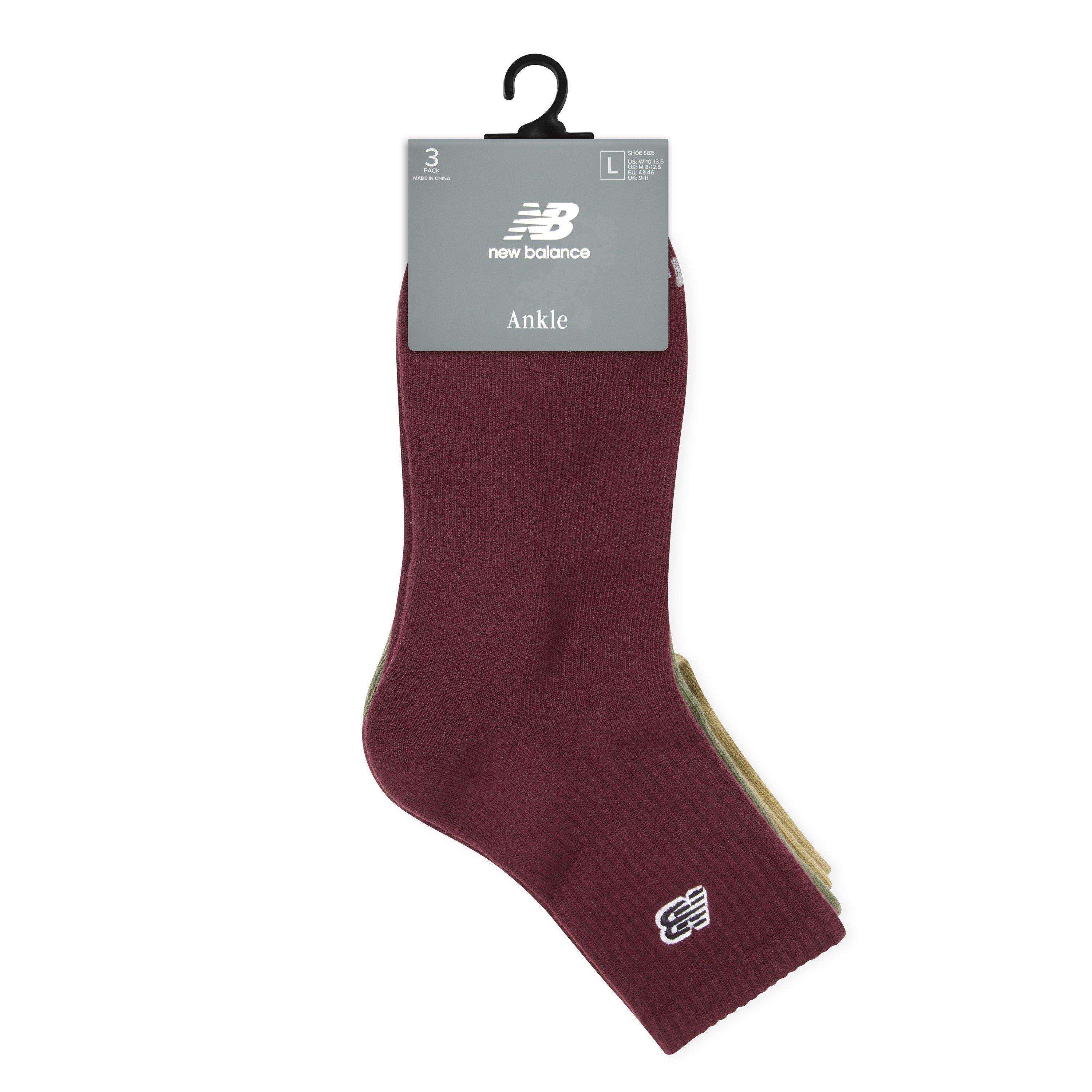 Off White - New Balance - Unisex Patch Logo Cotton Quarter Socks 3 Pack - 3