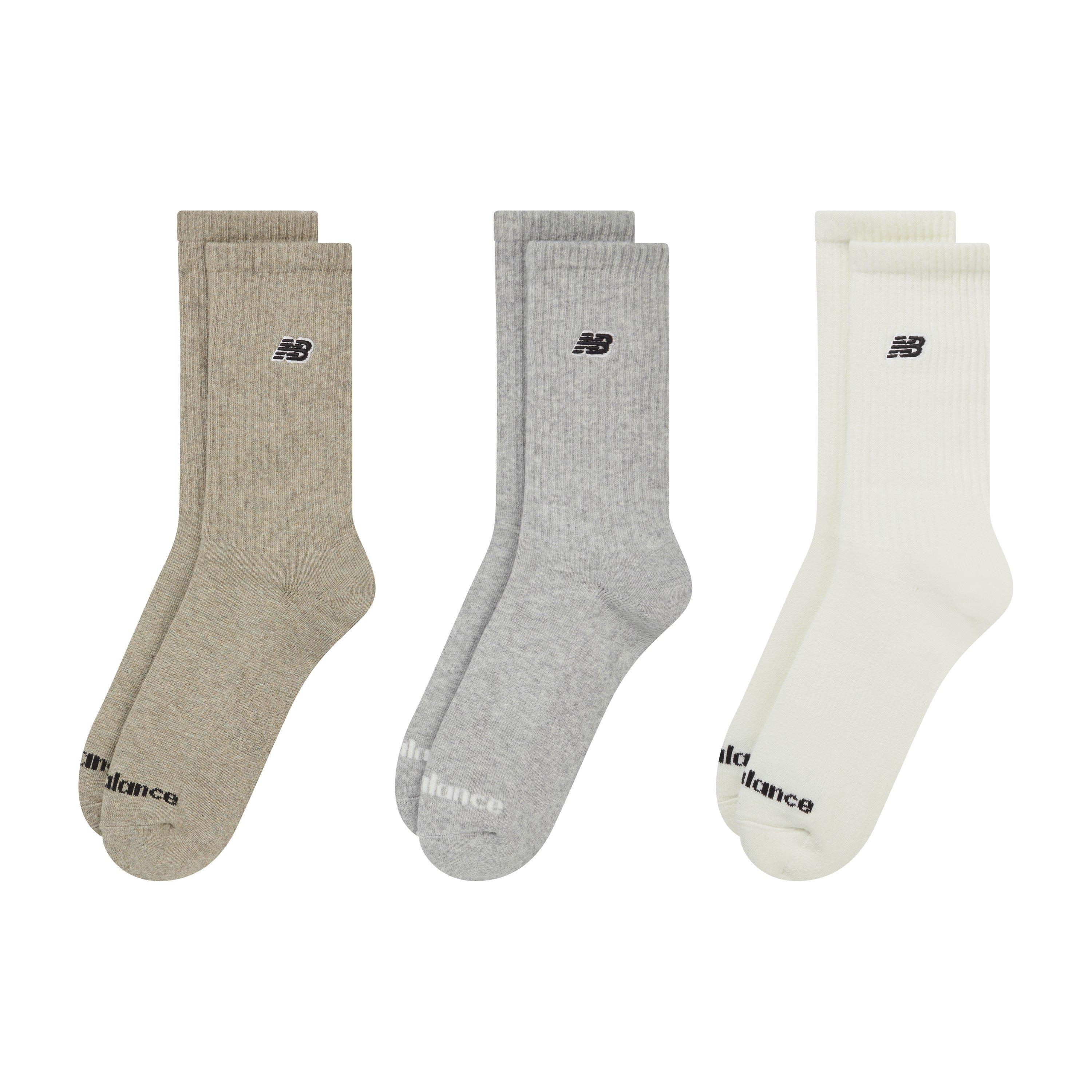Grey/Stone/Wht - New Balance - NB 3pk Patch Ank Sock 64 - 1