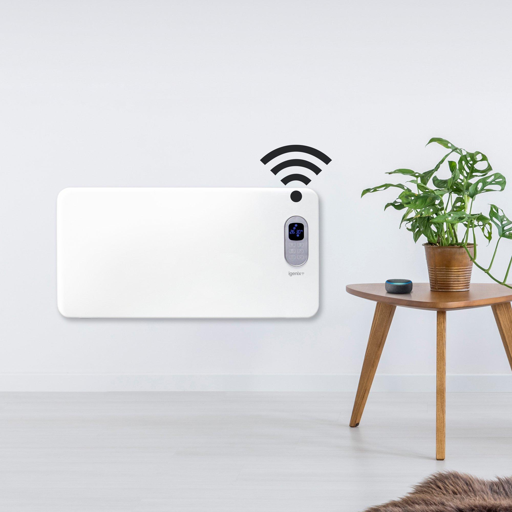 White - Igenix - IG9520WIFI 2000W Wi-Fi Enabled Panel Heater with A - 3