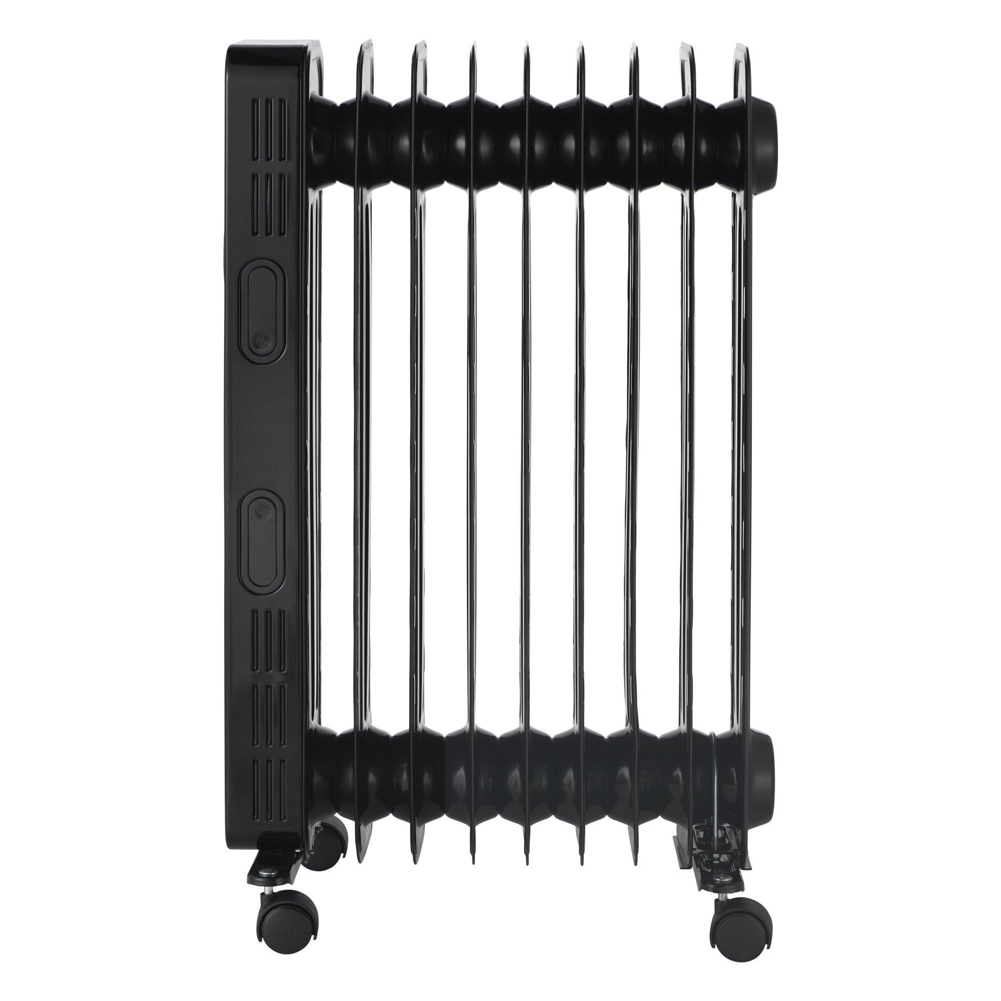Black - Igenix - IG2621BL 2KW Digital Oil Filled Radiator Black - 3