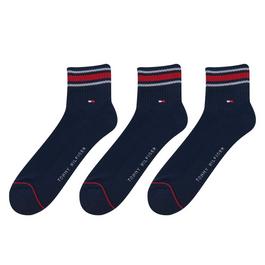 Tommy Hilfiger 3 Pack Sports quarter Socks Mens
