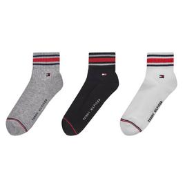 Tommy Hilfiger Tommy 3 Pack Sports 1/4 Socks Mens