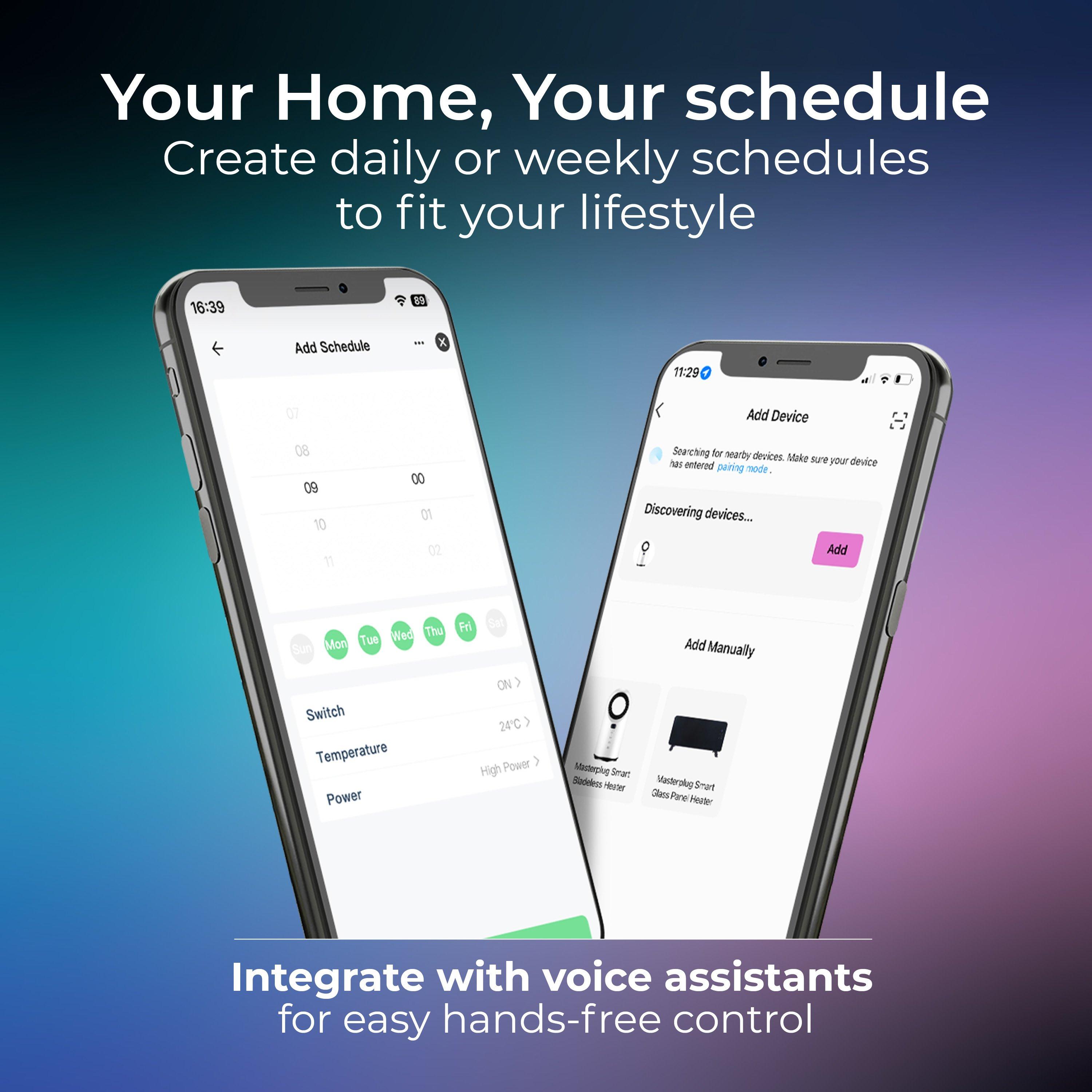 White - Masterplug - BREEZE SMARTENERGY BLADELESS HEATER & FAN 1500W WH - 6