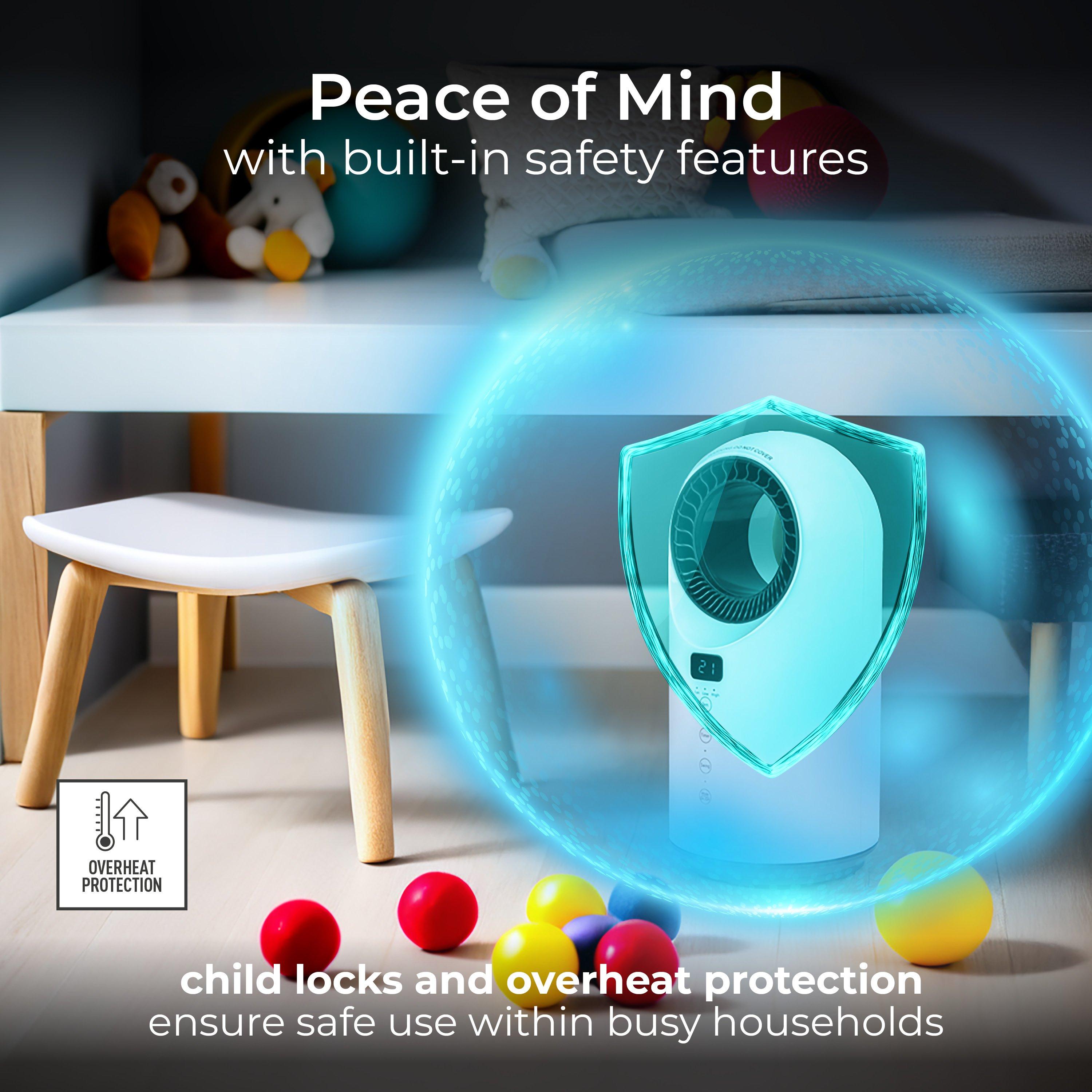 White - Masterplug - BREEZE SMARTENERGY BLADELESS HEATER & FAN 1500W WH - 7