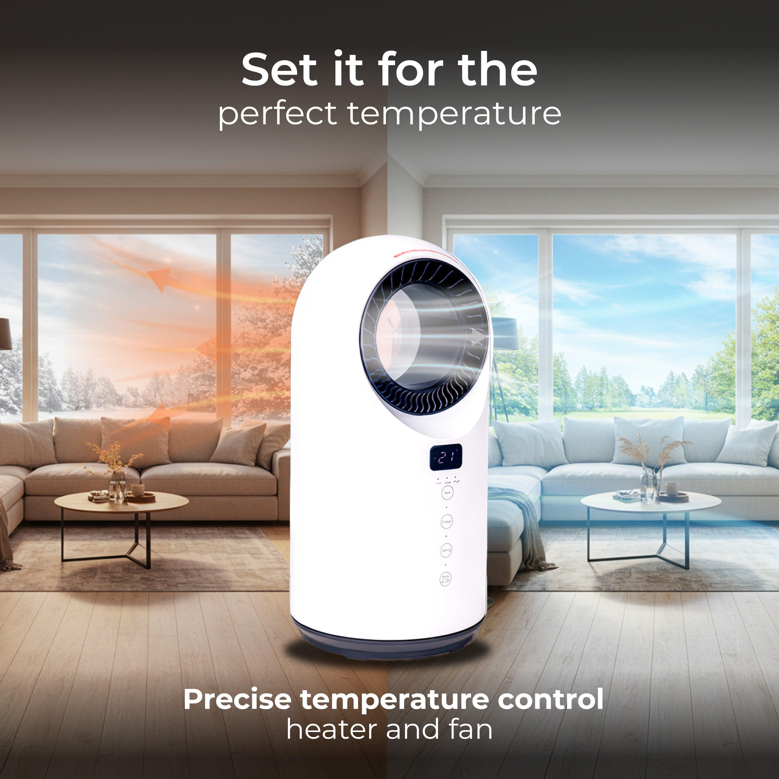 White - Masterplug - BREEZE SMARTENERGY BLADELESS HEATER & FAN 1500W WH - 8