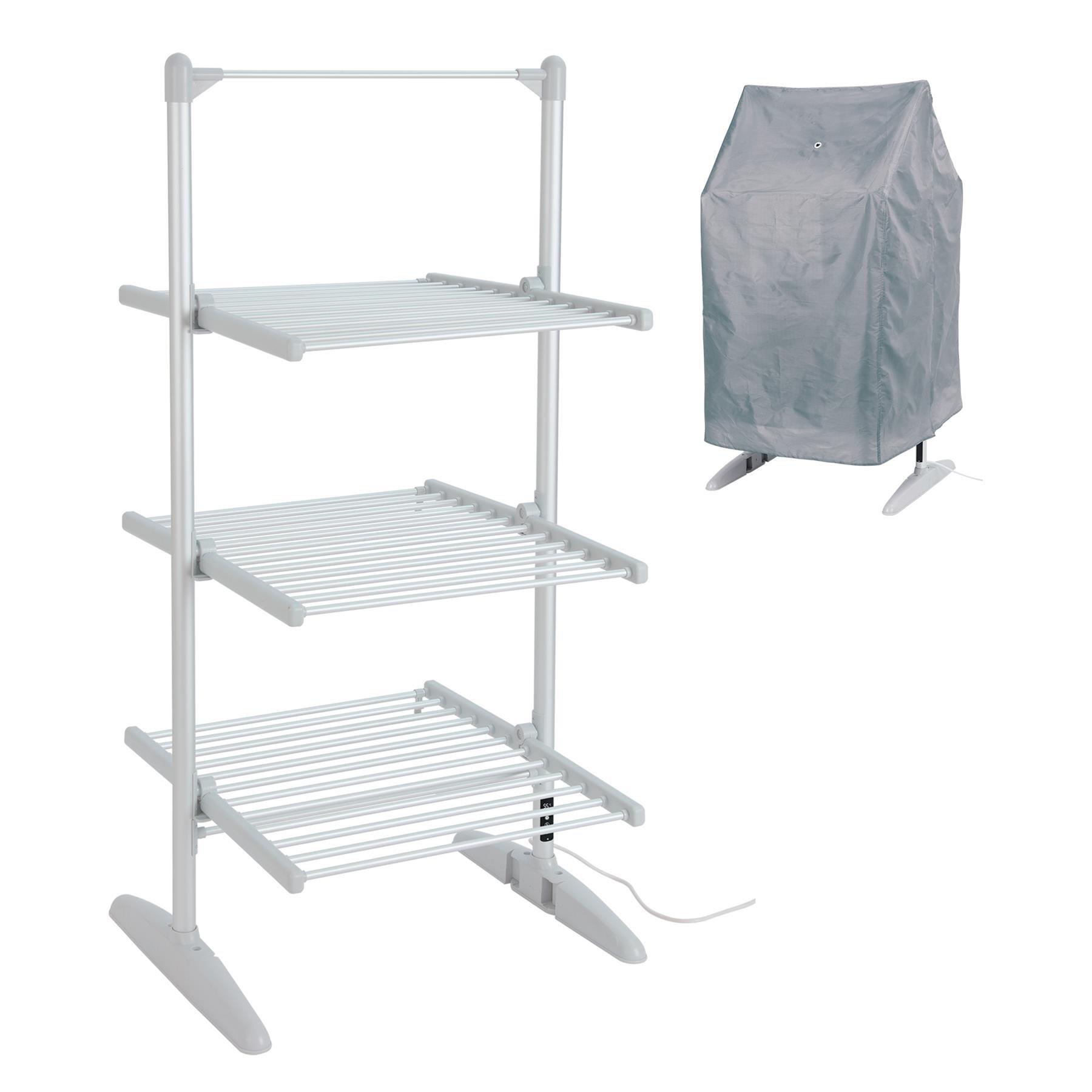 Silver - Igenix - IGHA02236S 3 Tier Heated Airer - 1