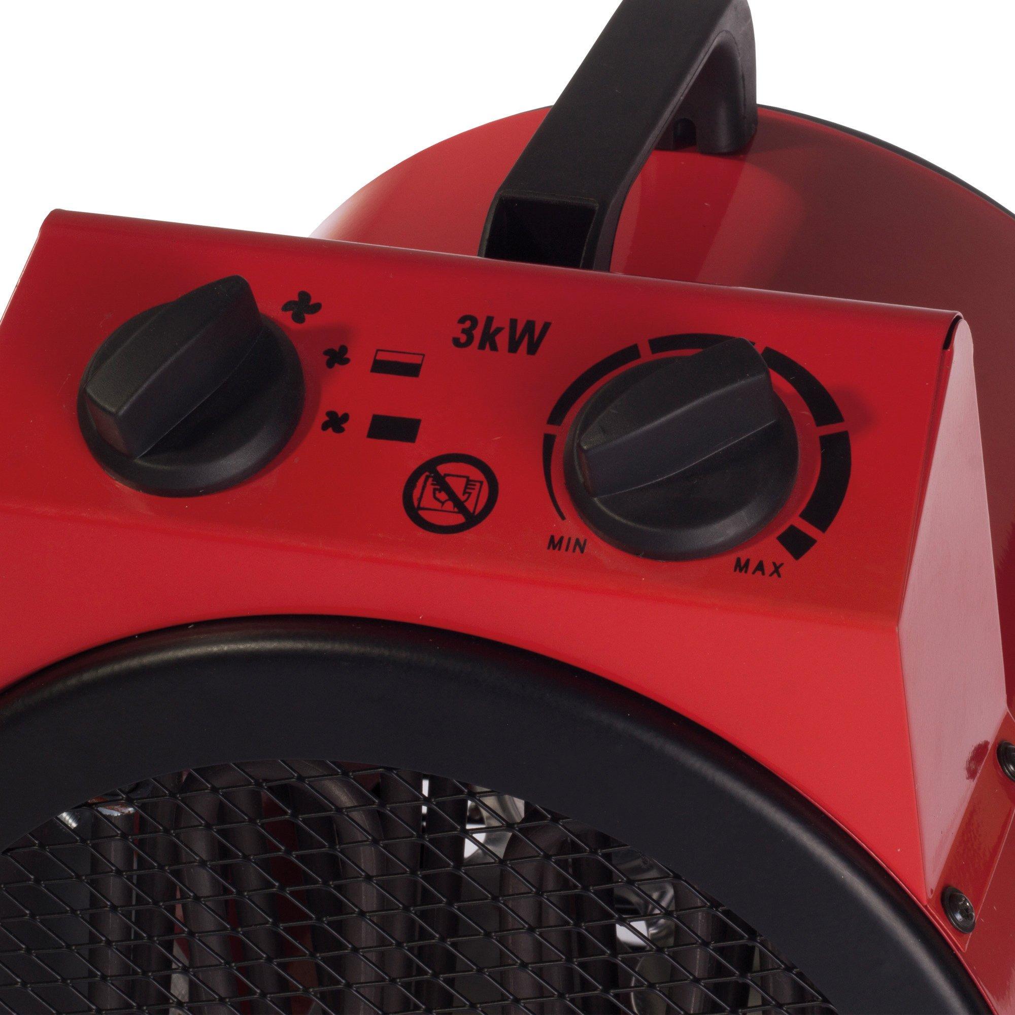 Red - Igenix - IG9301 3kW Drum Fan Heater - 2