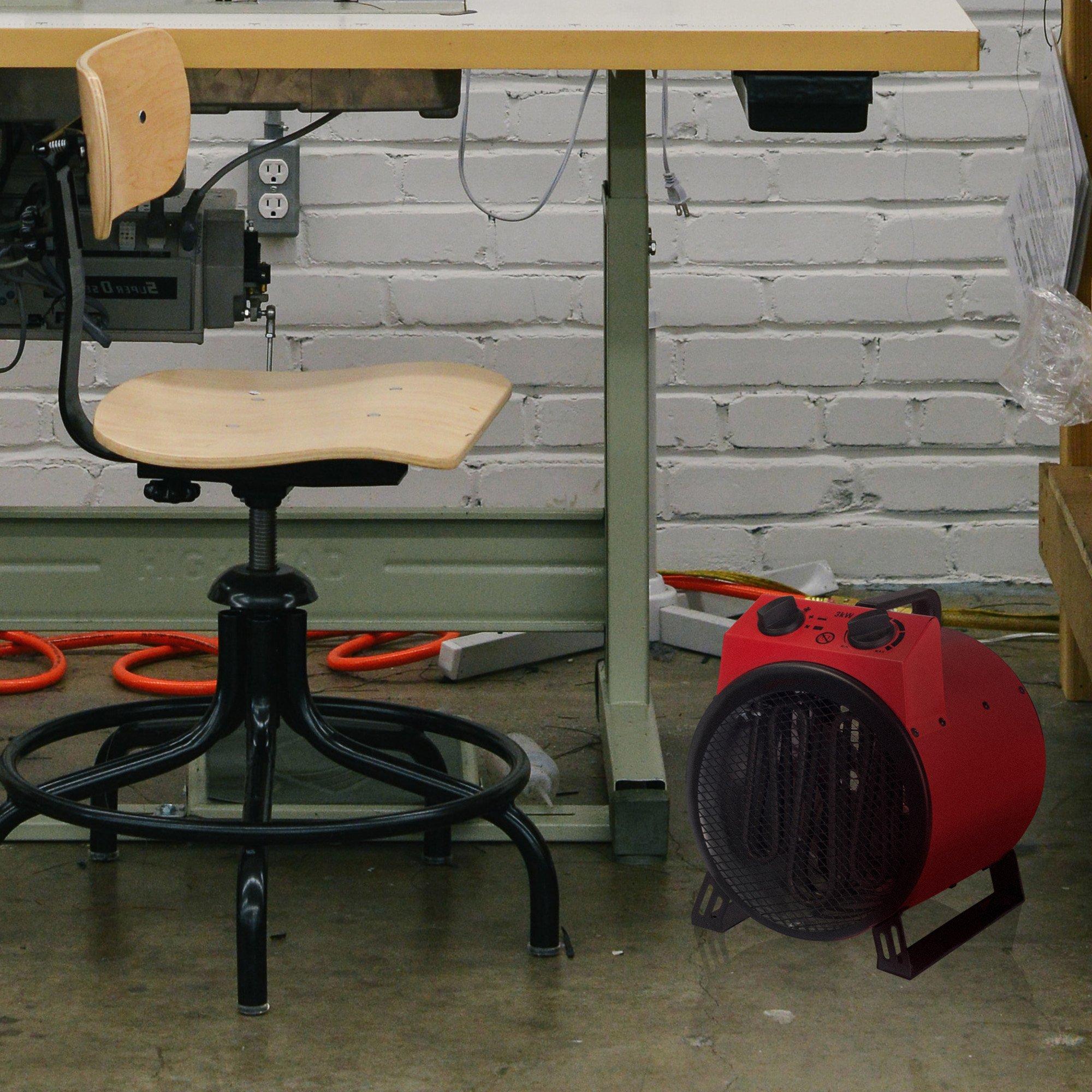 Red - Igenix - IG9301 3kW Drum Fan Heater - 5