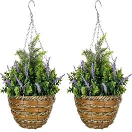 Outsunny Outsunny 2 Pack Faux Plant Artificial Lisianthus