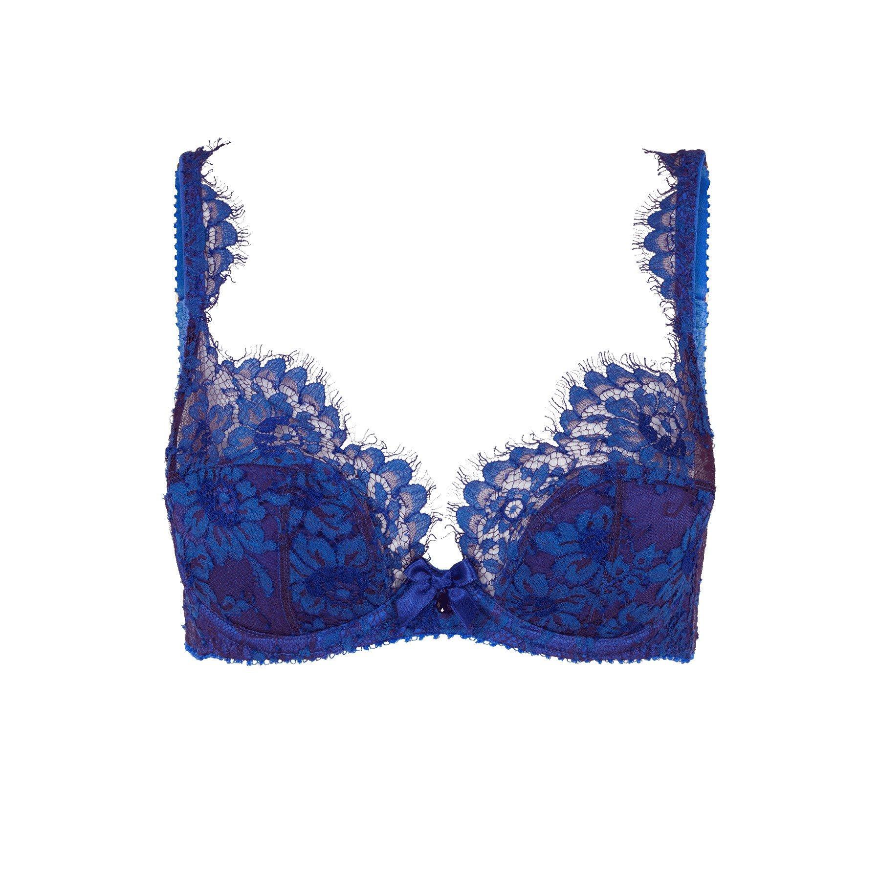 Cobalt - Agent Provocateur - CARLINE Plunge Underwired Bra - 3
