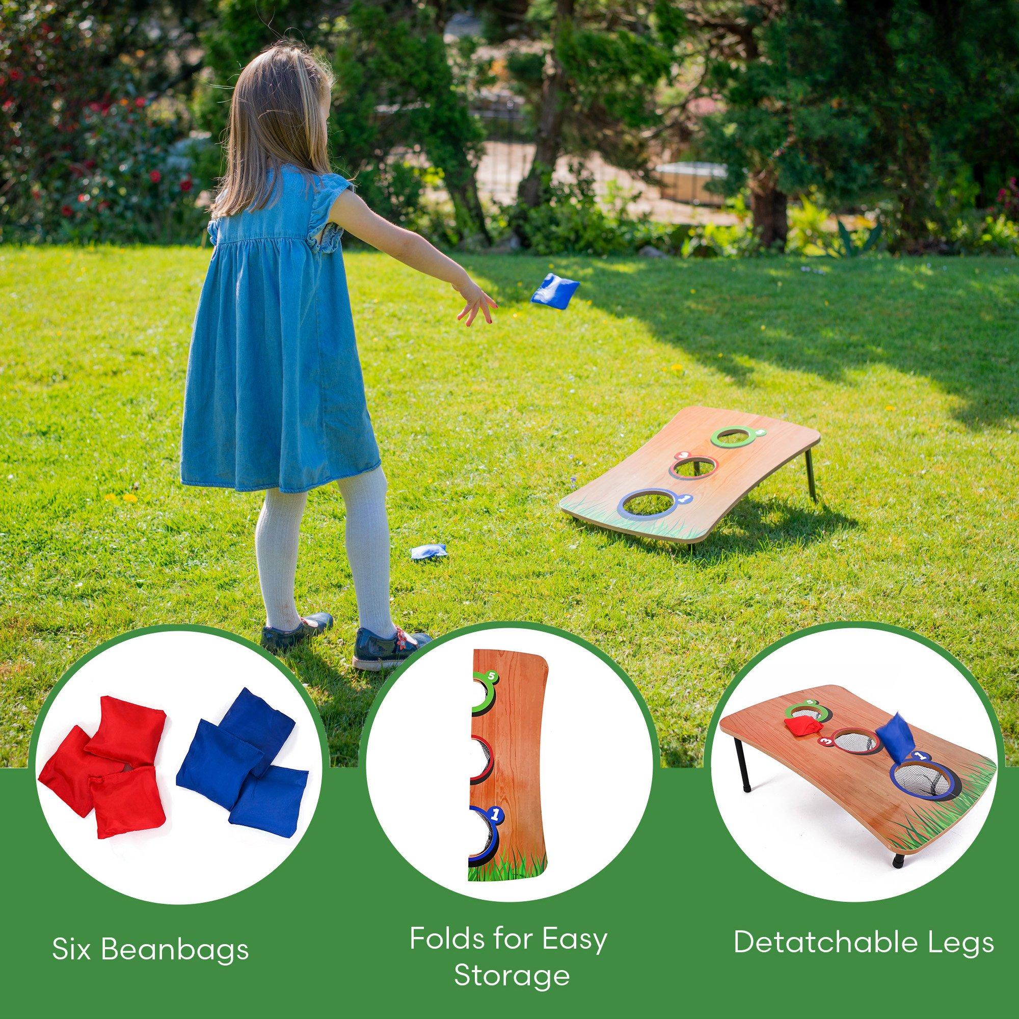 Multi Colour - Kandytoys - WOODEN FOLDABLE TOSS BAG THROW GAME - 2
